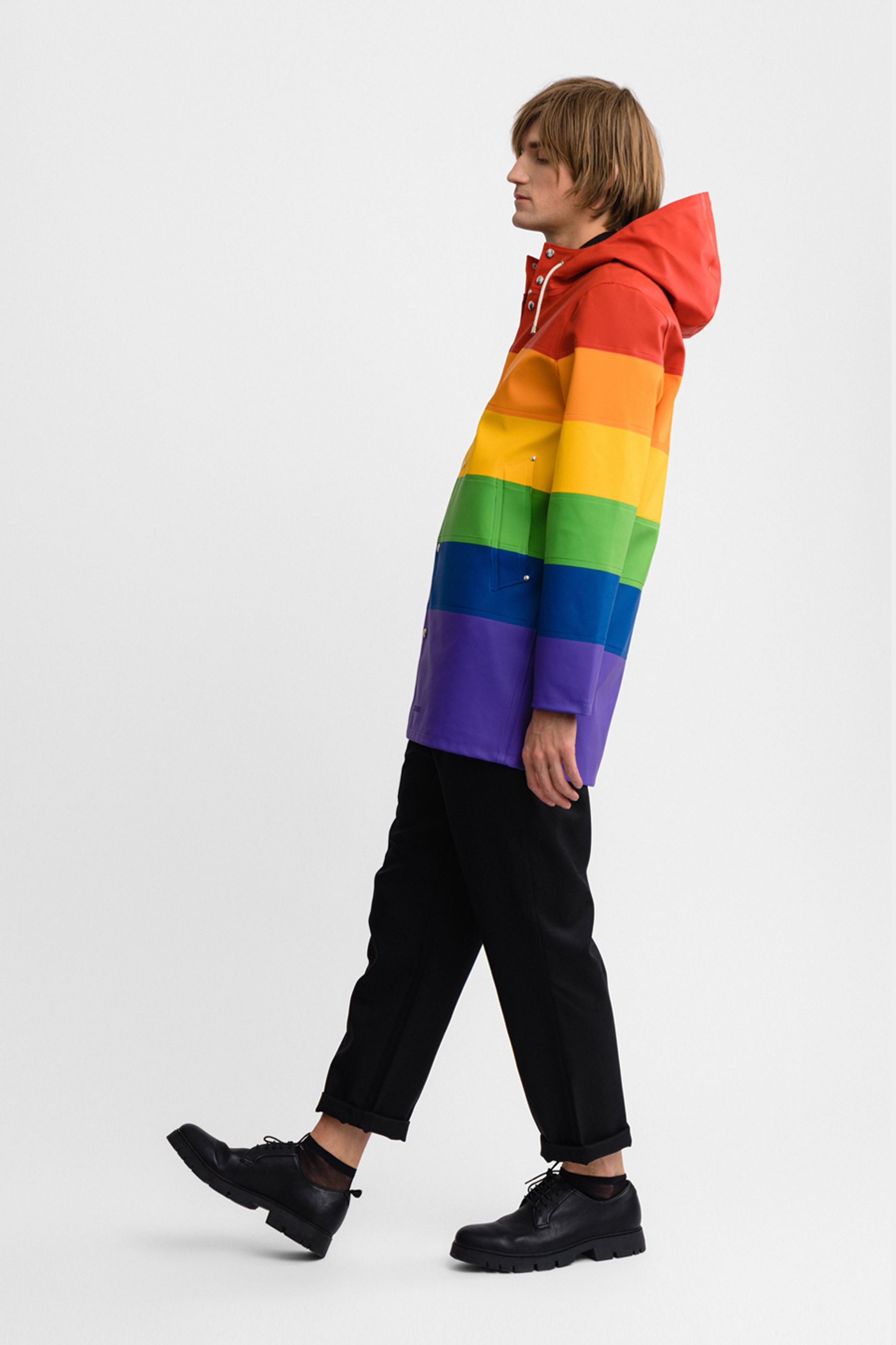 stutterheim stockholm raincoat rainbow men jackets raincoats