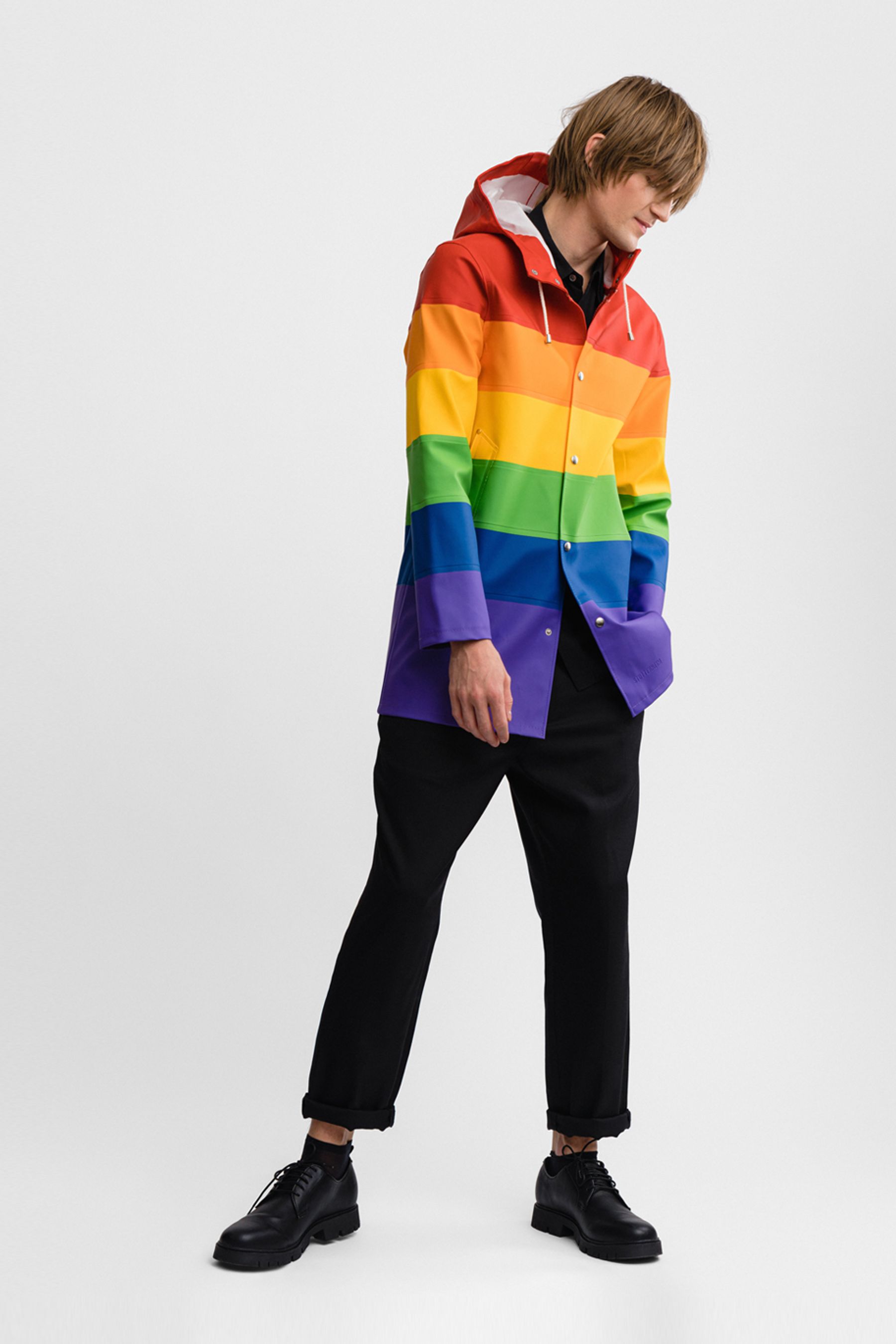 stutterheim stockholm raincoat rainbow men jackets raincoats