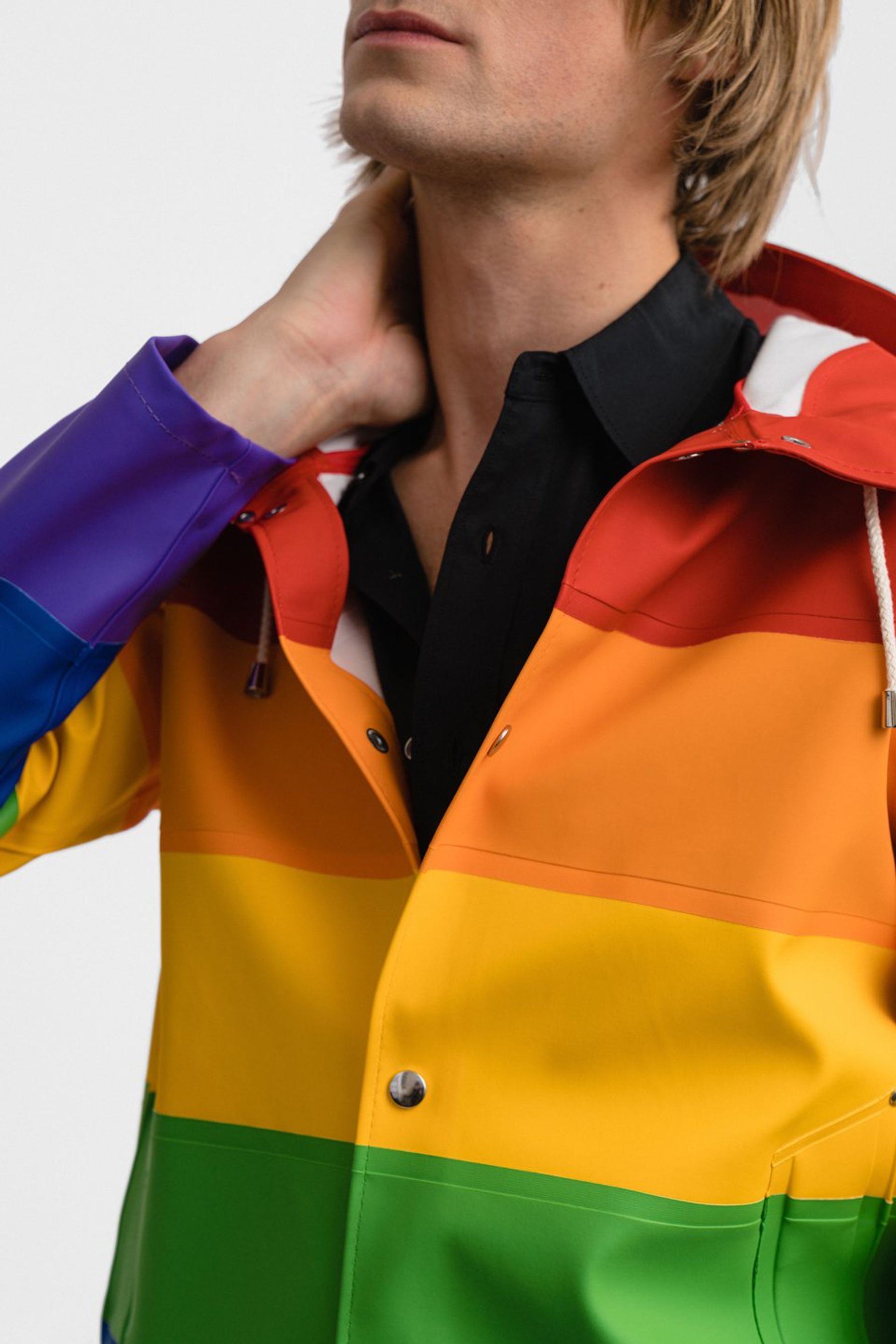 stutterheim stockholm raincoat rainbow men jackets raincoats