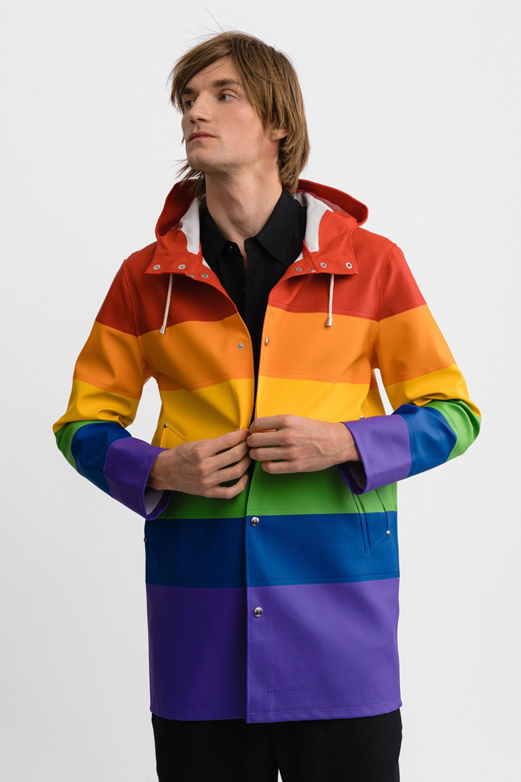 stutterheim stockholm raincoat rainbow men jackets raincoats