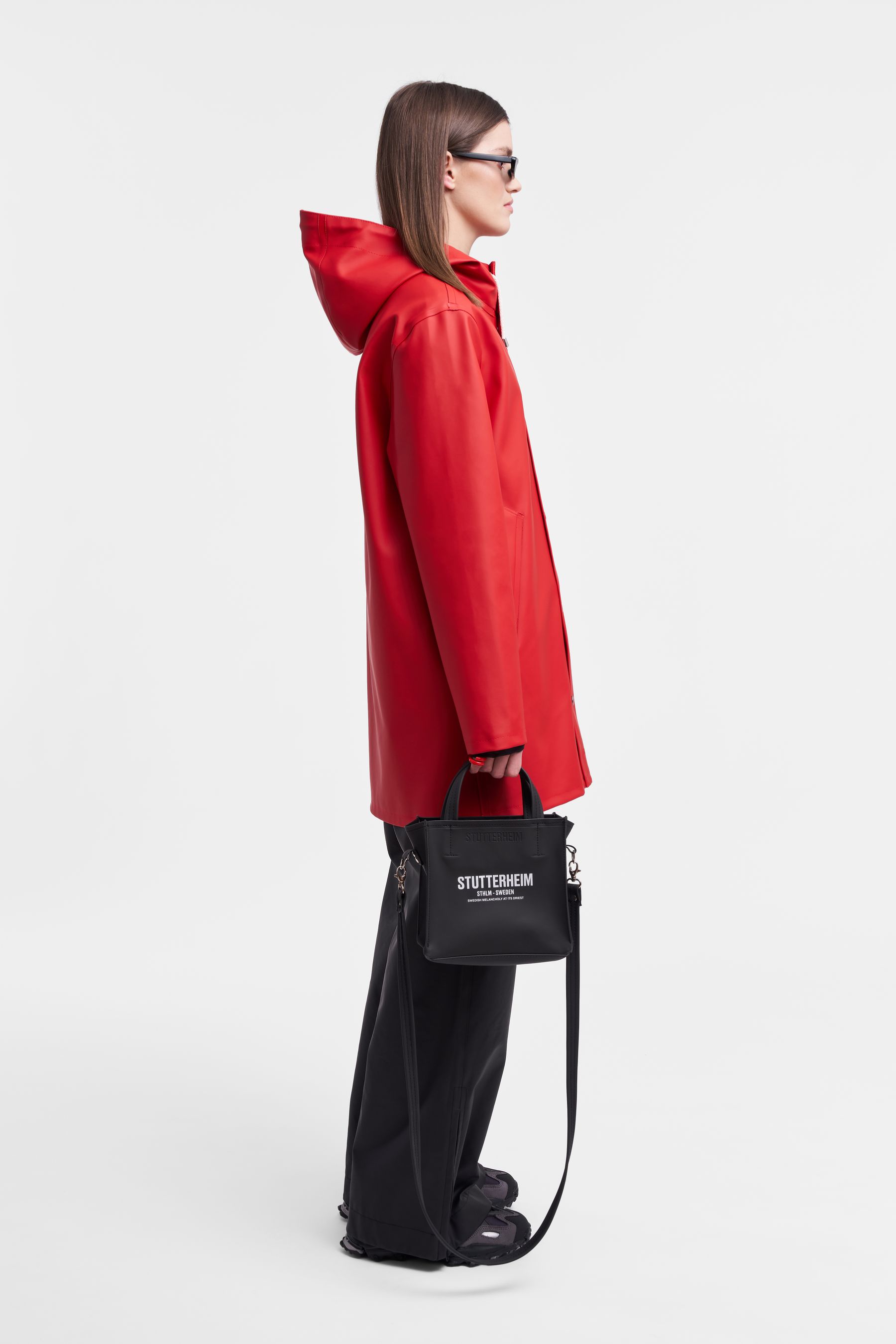 stutterheim stockholm raincoat red men jackets raincoats
