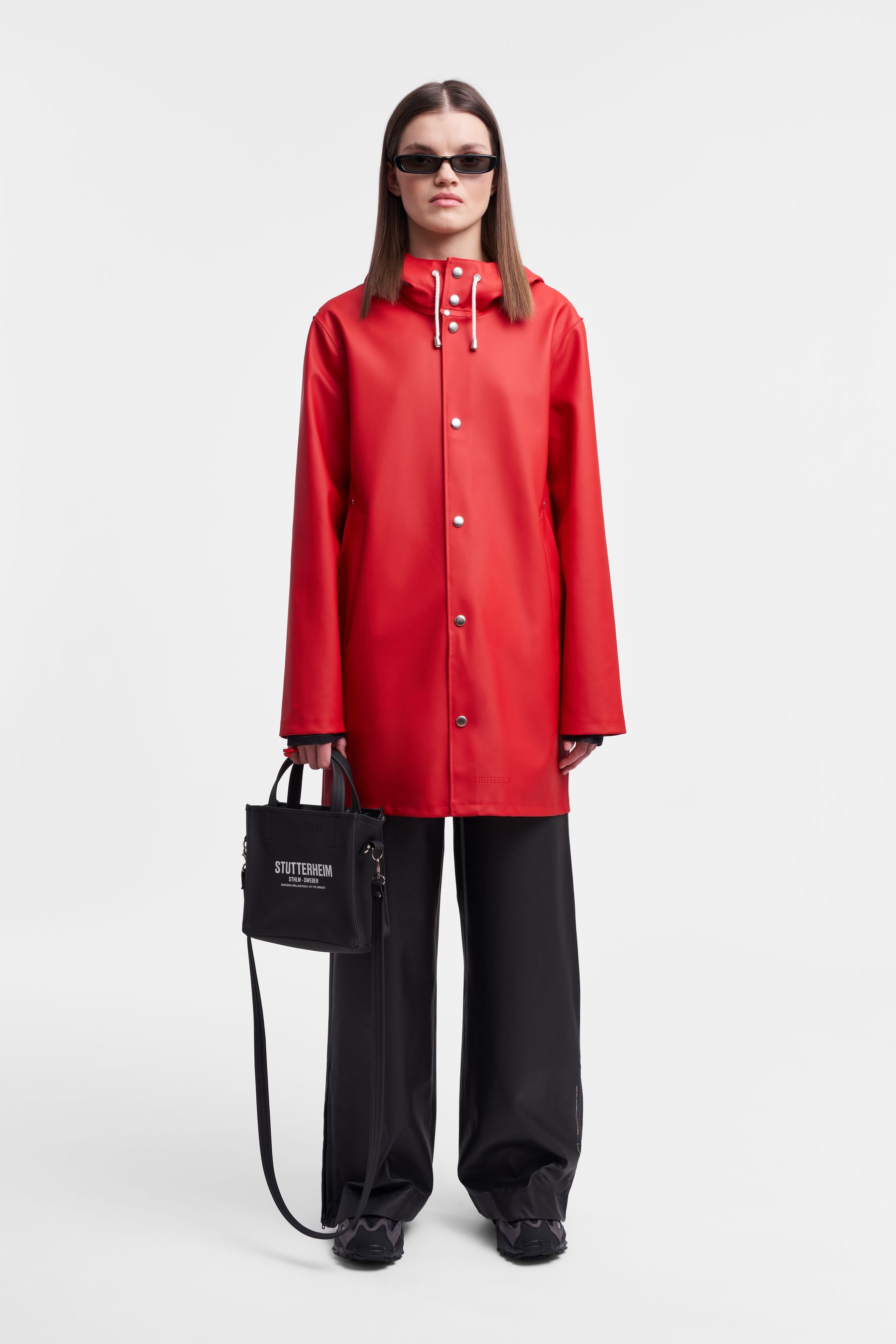 stutterheim stockholm raincoat red men jackets raincoats