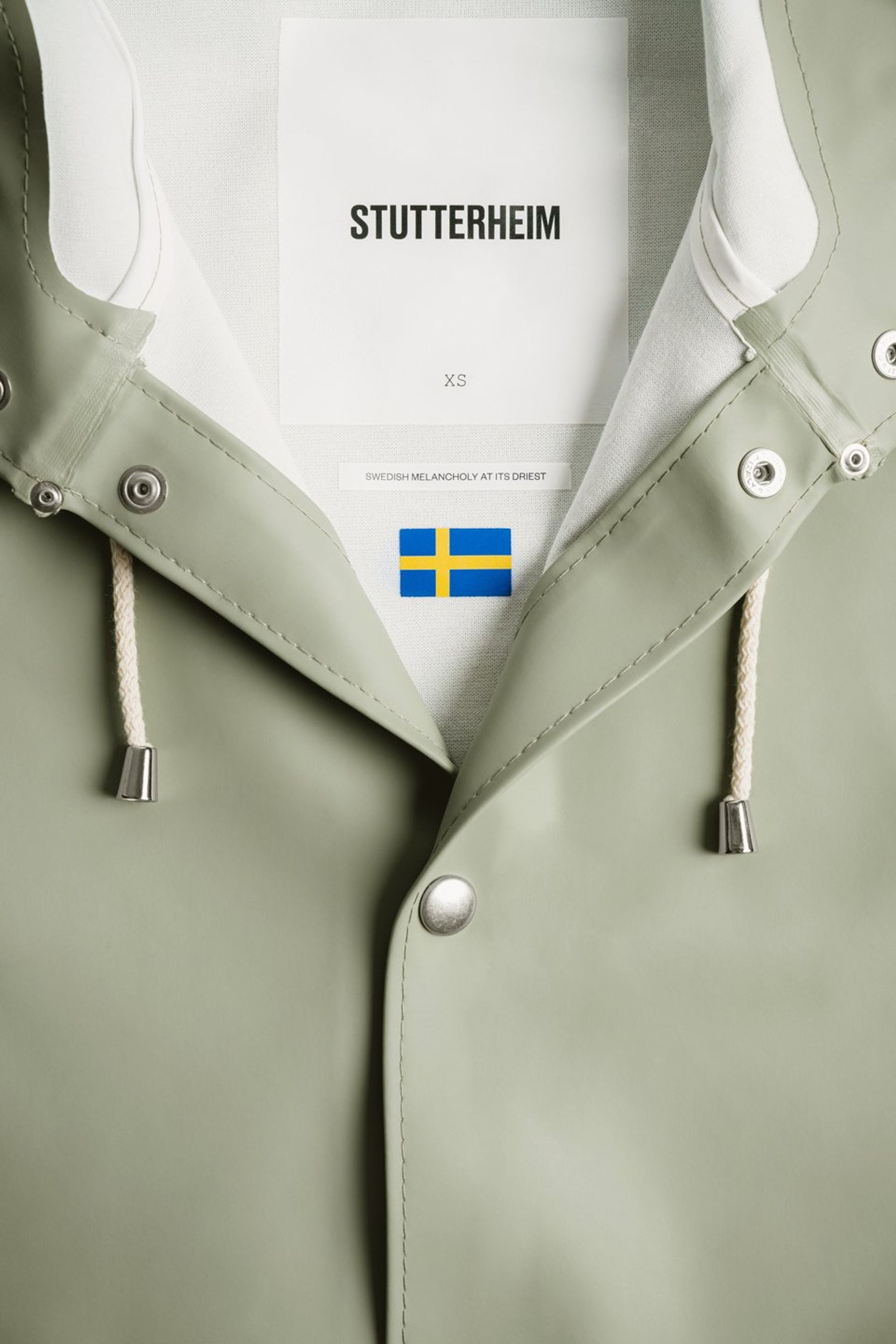 stutterheim stockholm raincoat sage men jackets raincoats