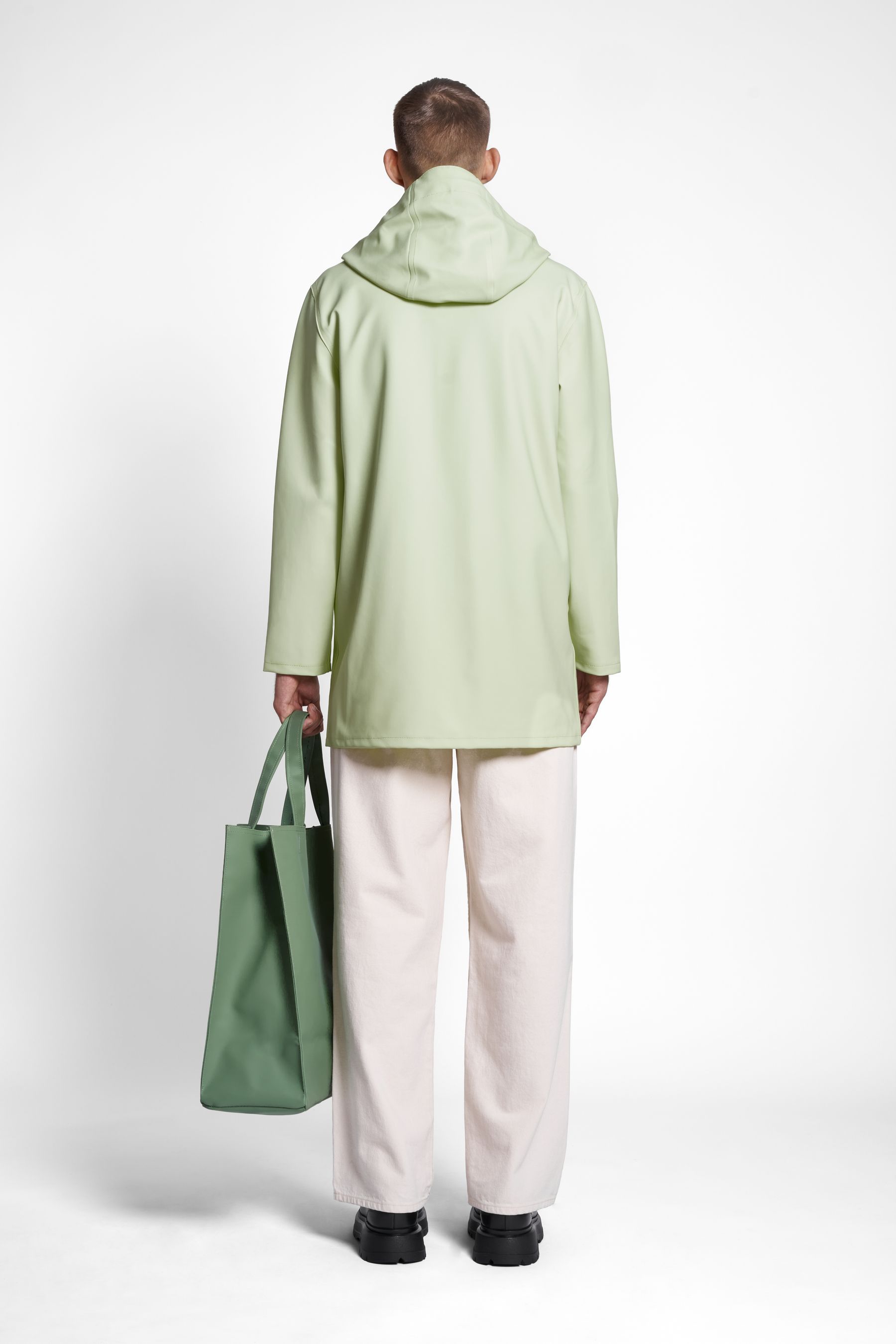 stutterheim stockholm raincoat seafoam green men jackets raincoats