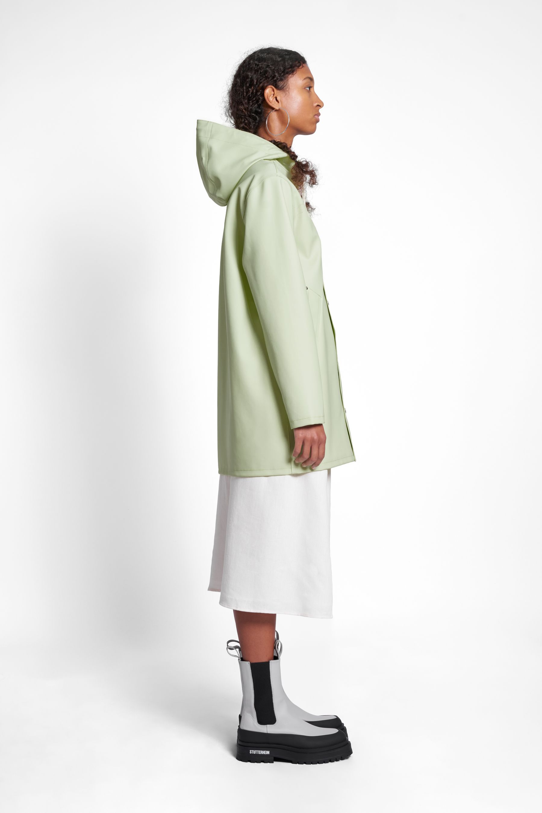 stutterheim stockholm raincoat seafoam green men jackets raincoats