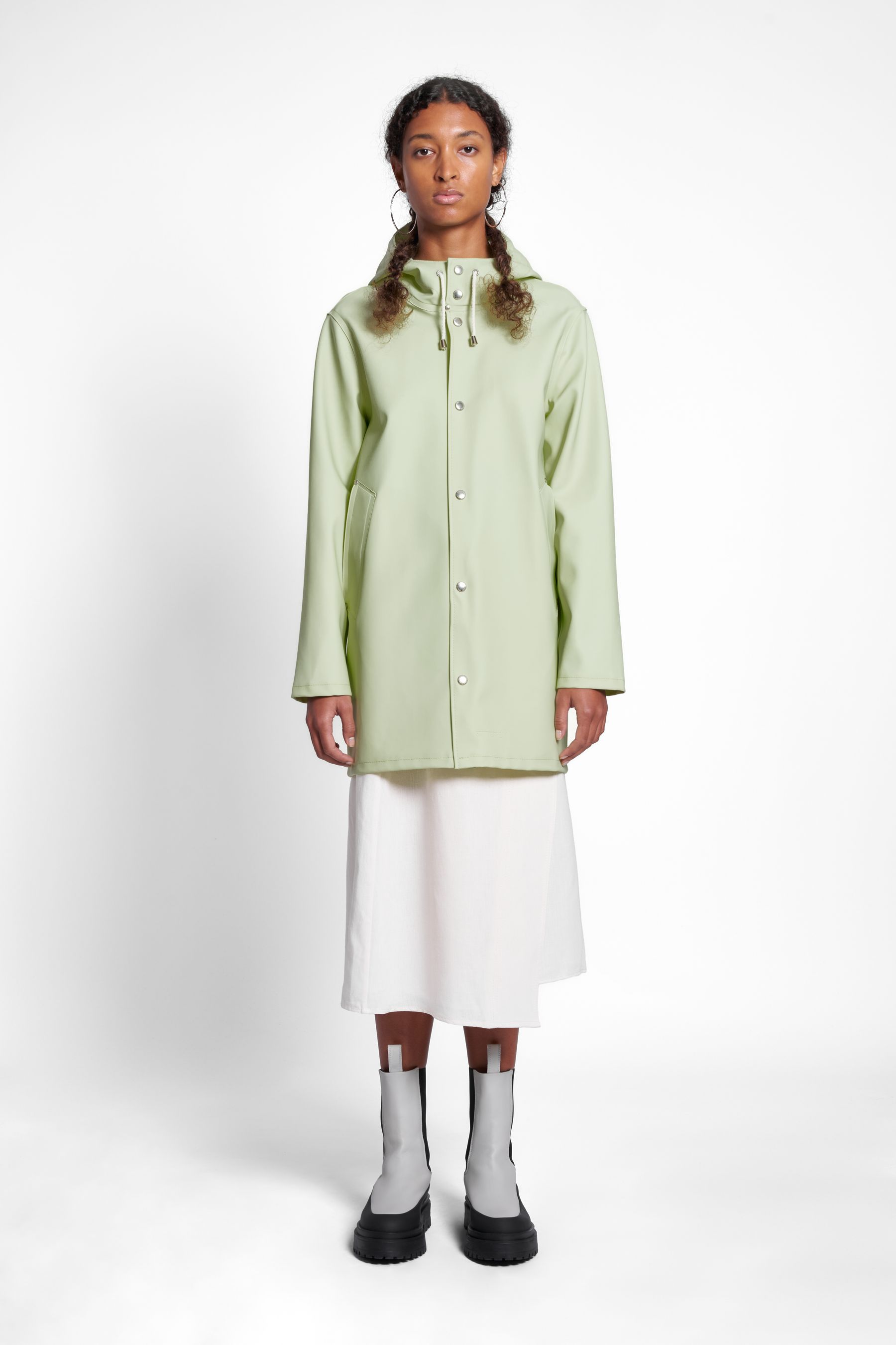 stutterheim stockholm raincoat seafoam green men jackets raincoats