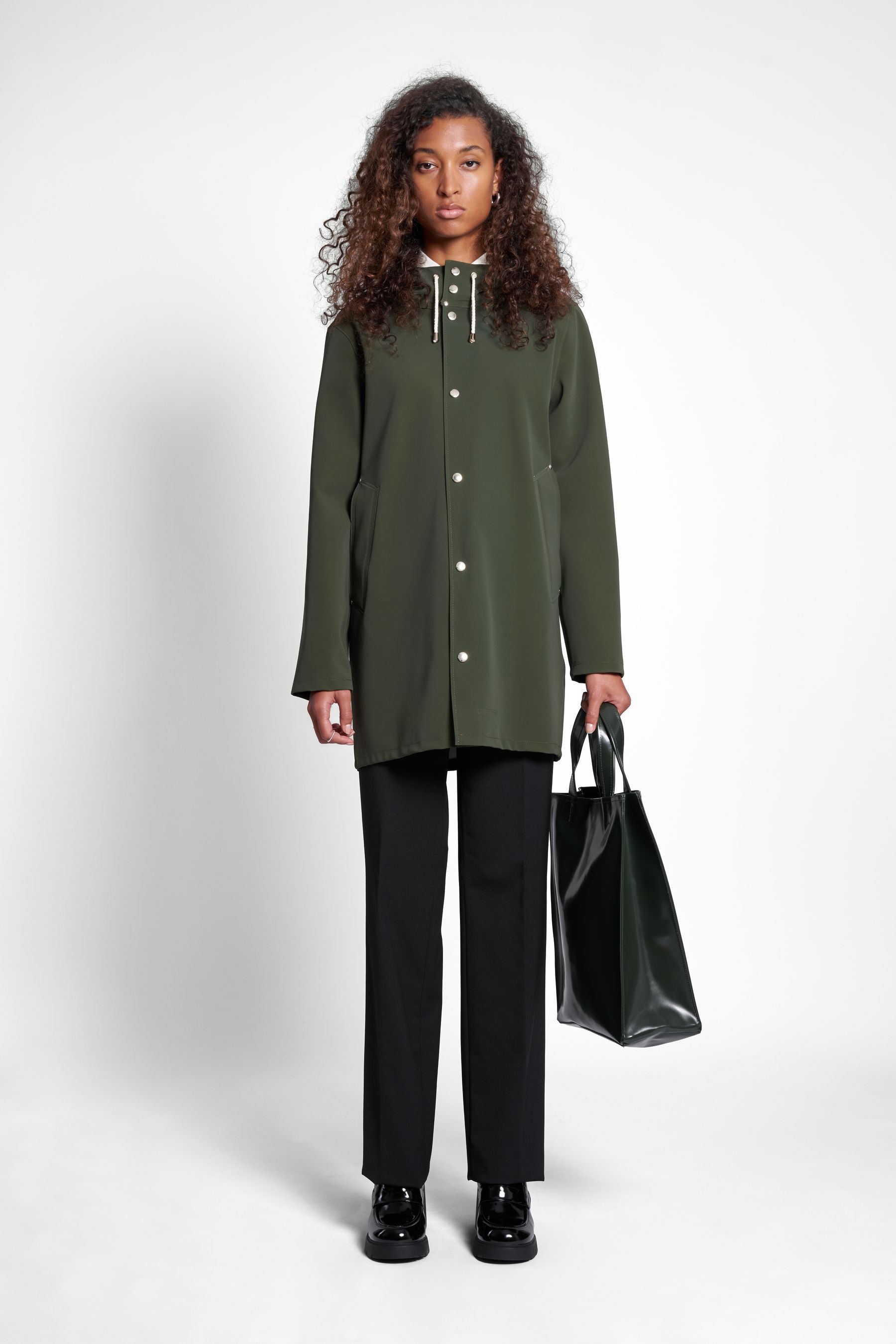 stutterheim stockholm matte raincoat green men jackets raincoats