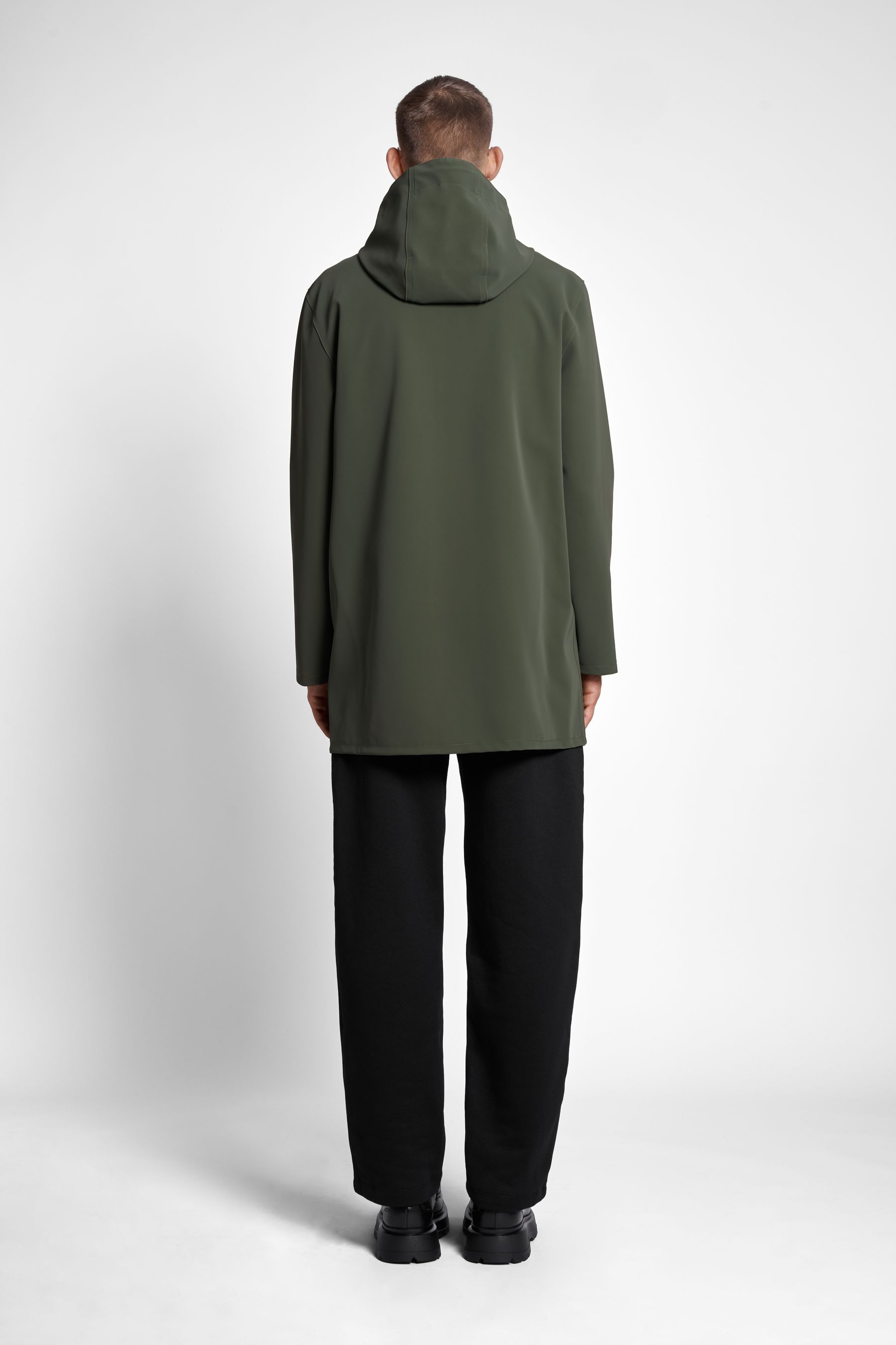 stutterheim stockholm matte raincoat green men jackets raincoats