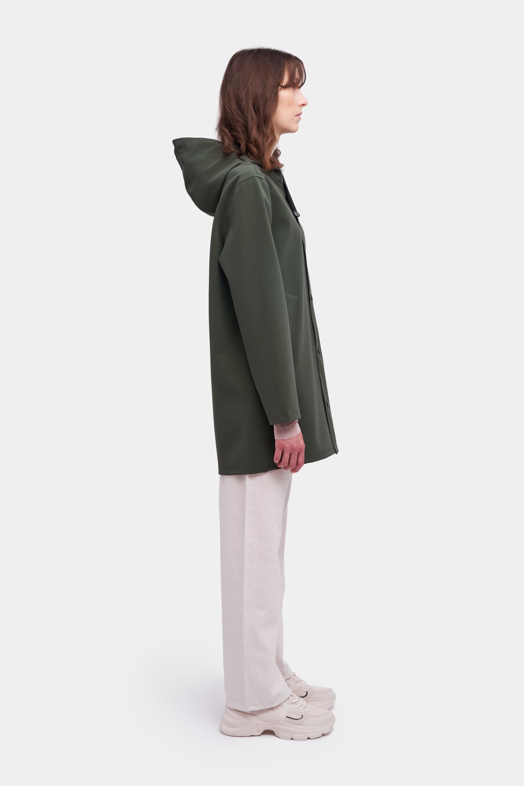 stutterheim stockholm matte raincoat dark green women womens-autumn-pop-up-colours