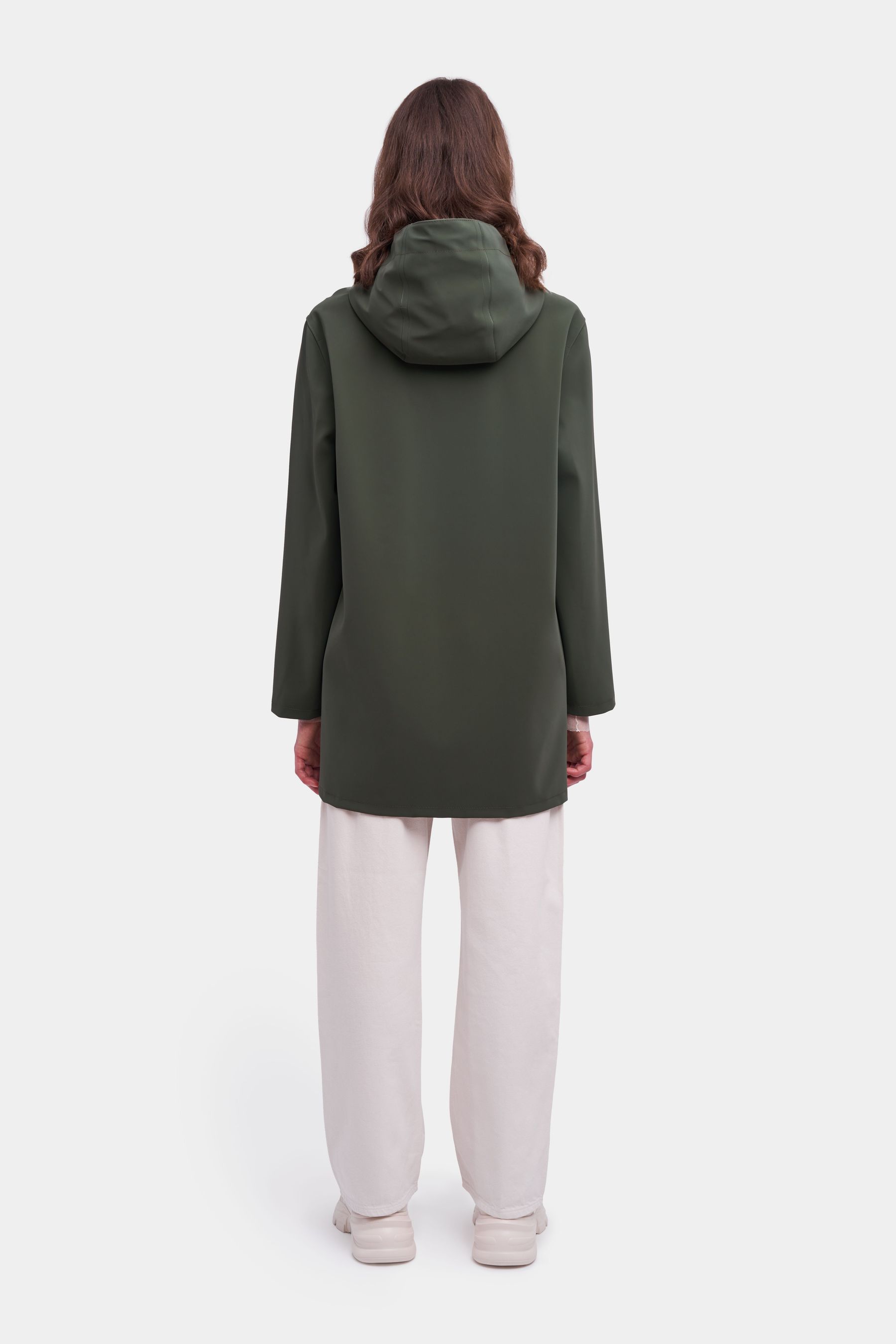 stutterheim stockholm matte raincoat dark green women womens-autumn-pop-up-colours