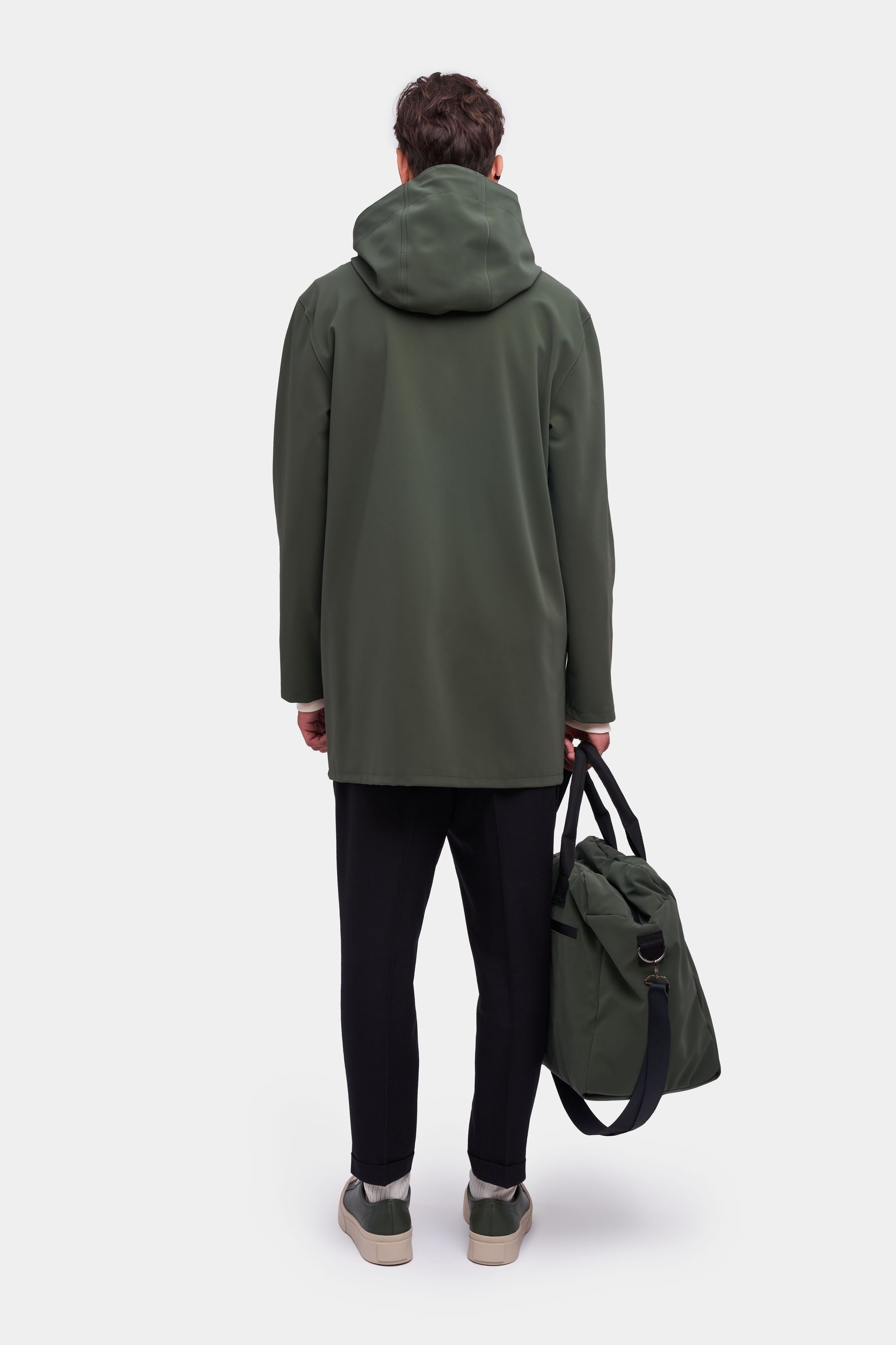 stutterheim stockholm matte raincoat dark green women womens-autumn-pop-up-colours