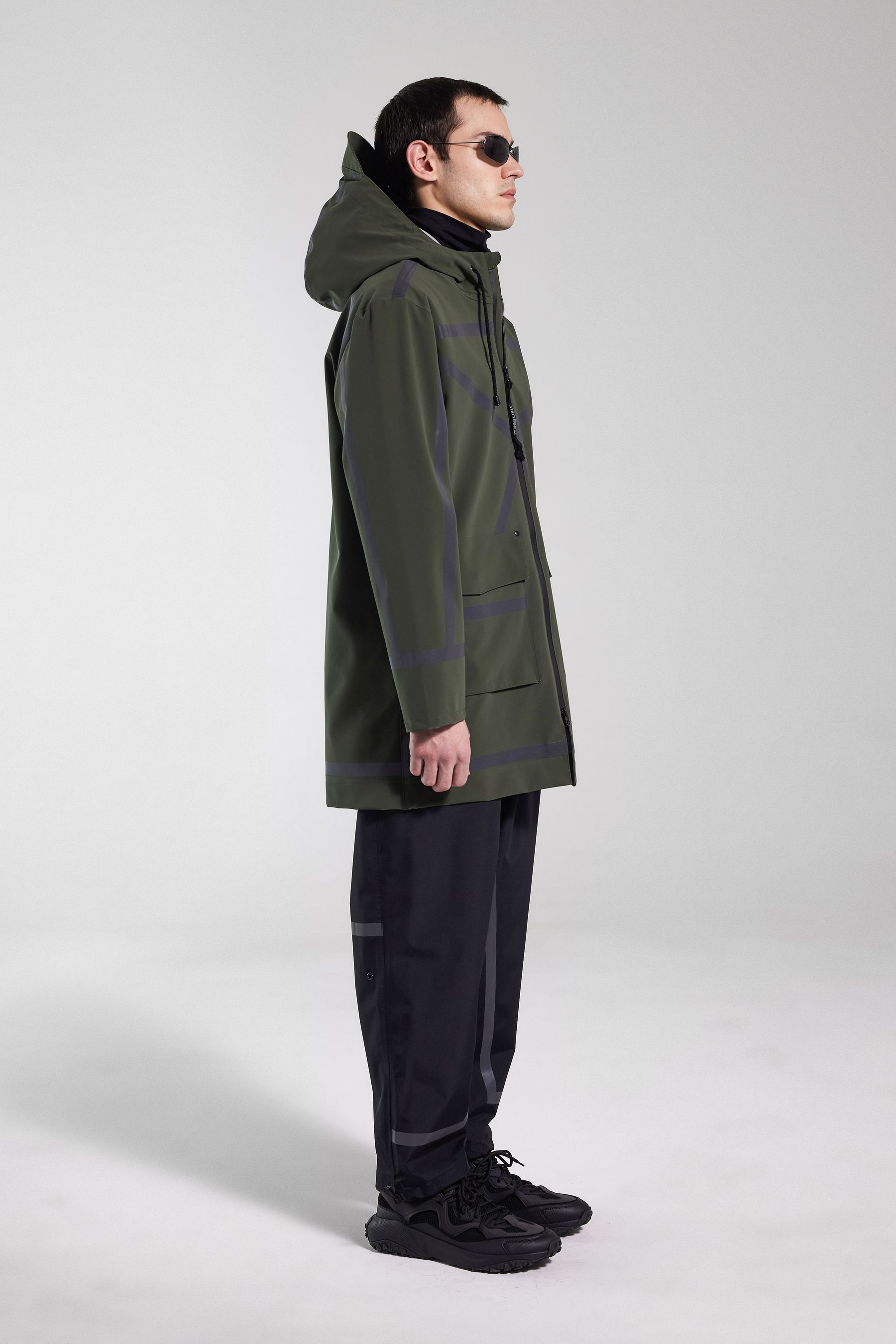 stutterheim stockholm tape matte raincoat green men jackets raincoats