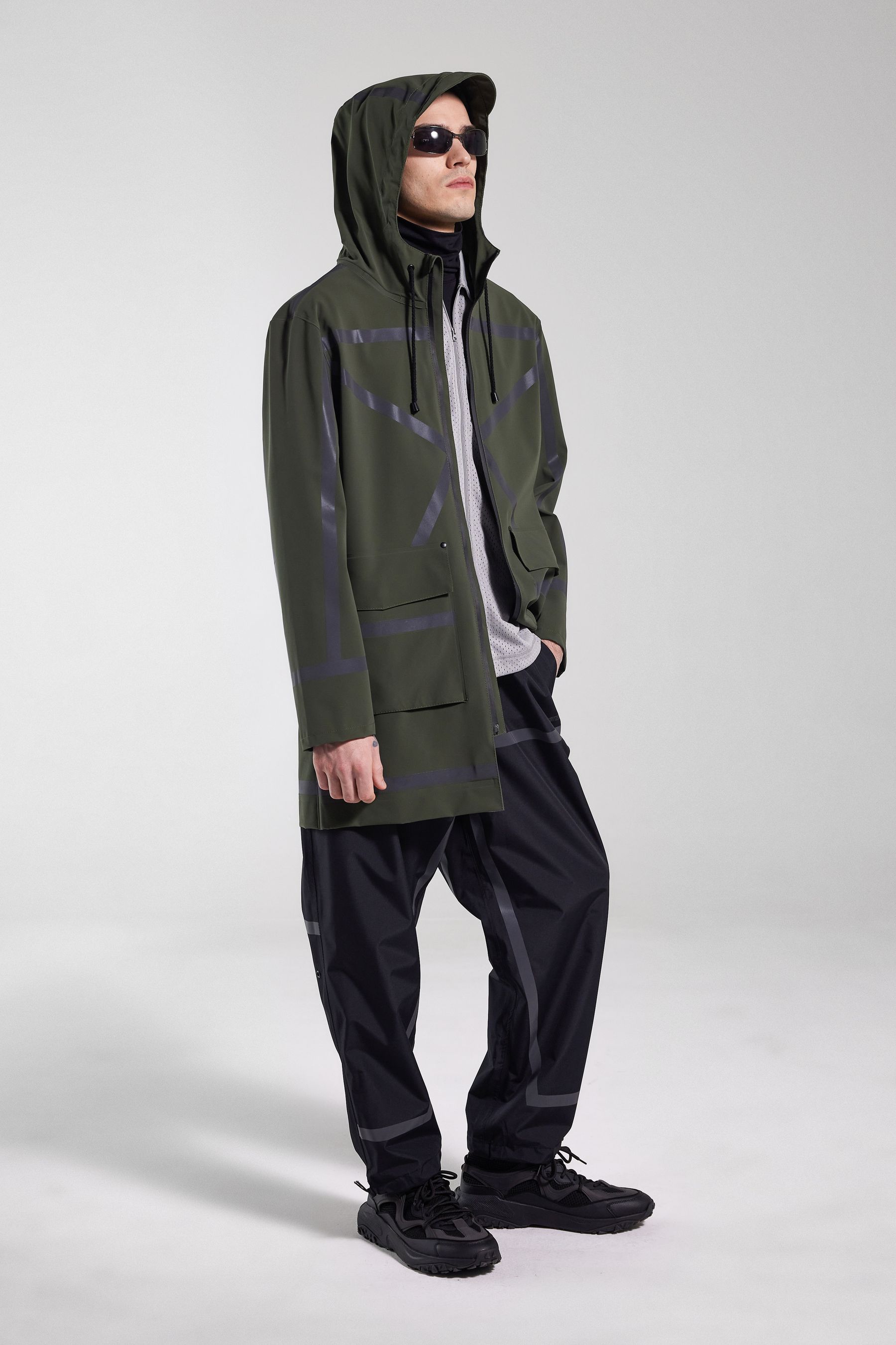 stutterheim stockholm tape matte raincoat green men jackets raincoats