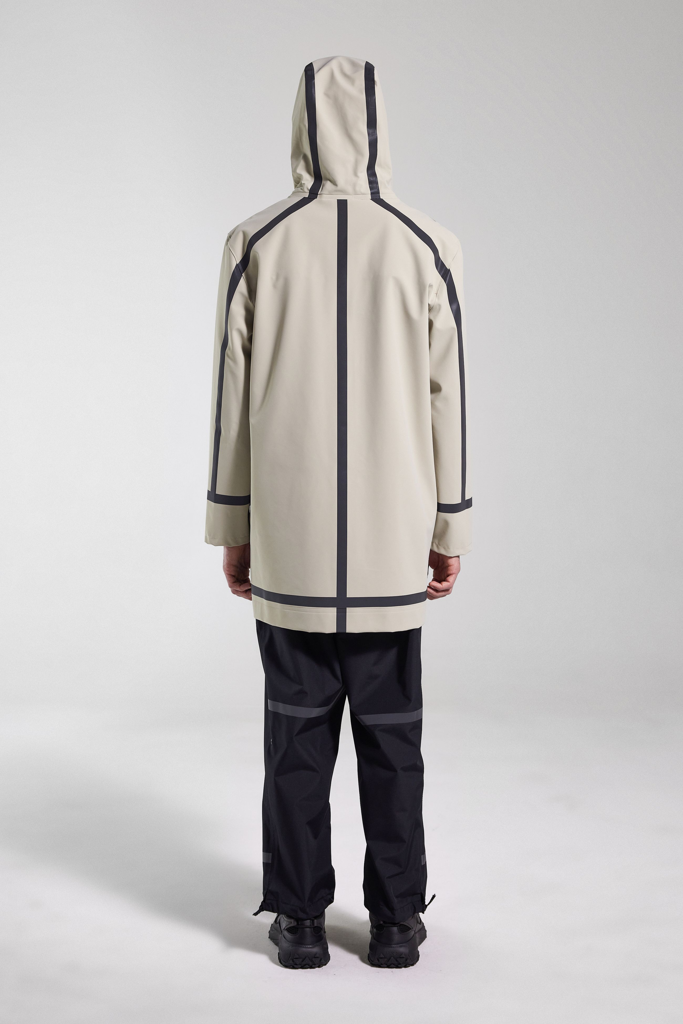 Stutterheim Stockholm Tape Matte Raincoat In Pelican