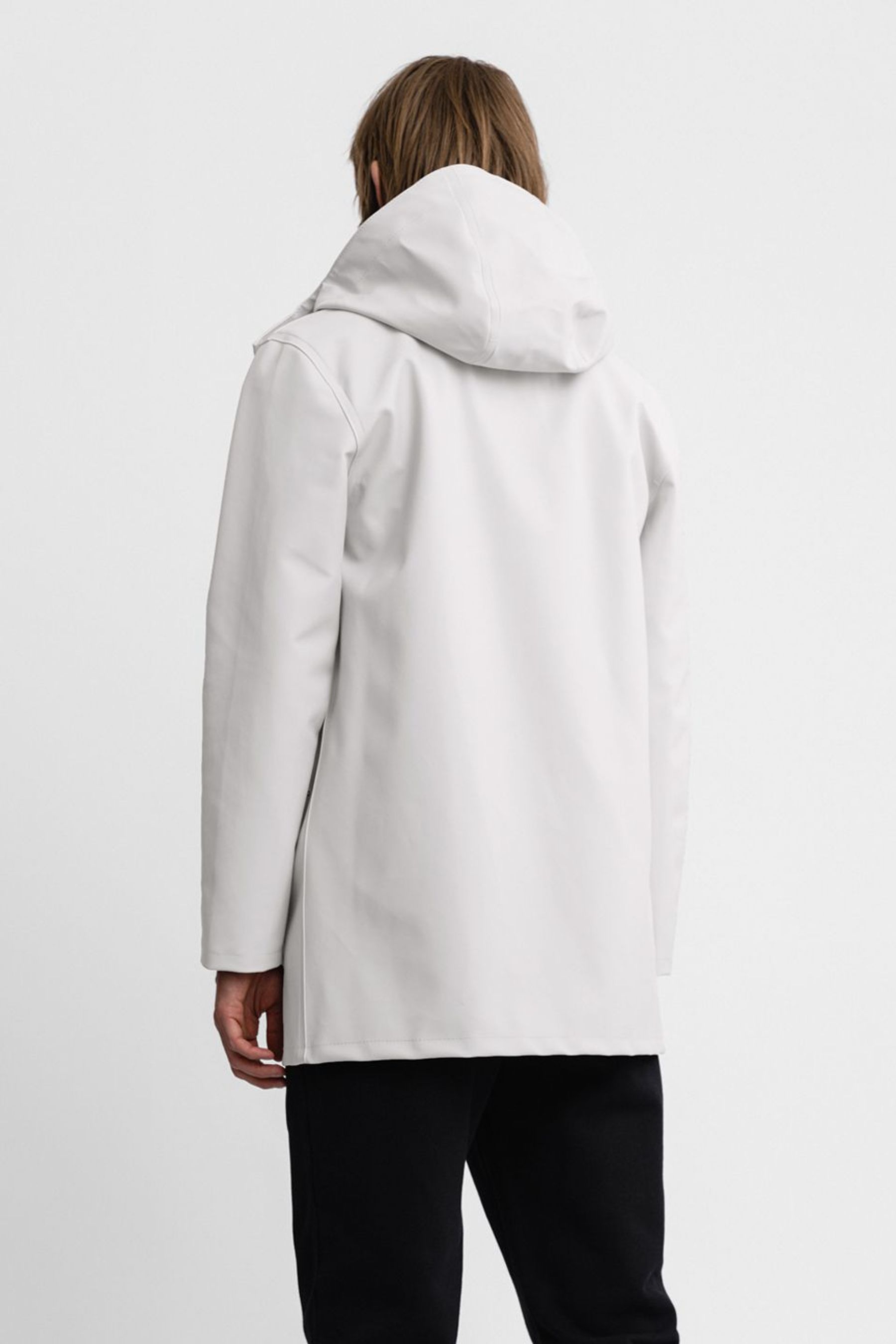 stutterheim stockholm raincoat white men jackets raincoats