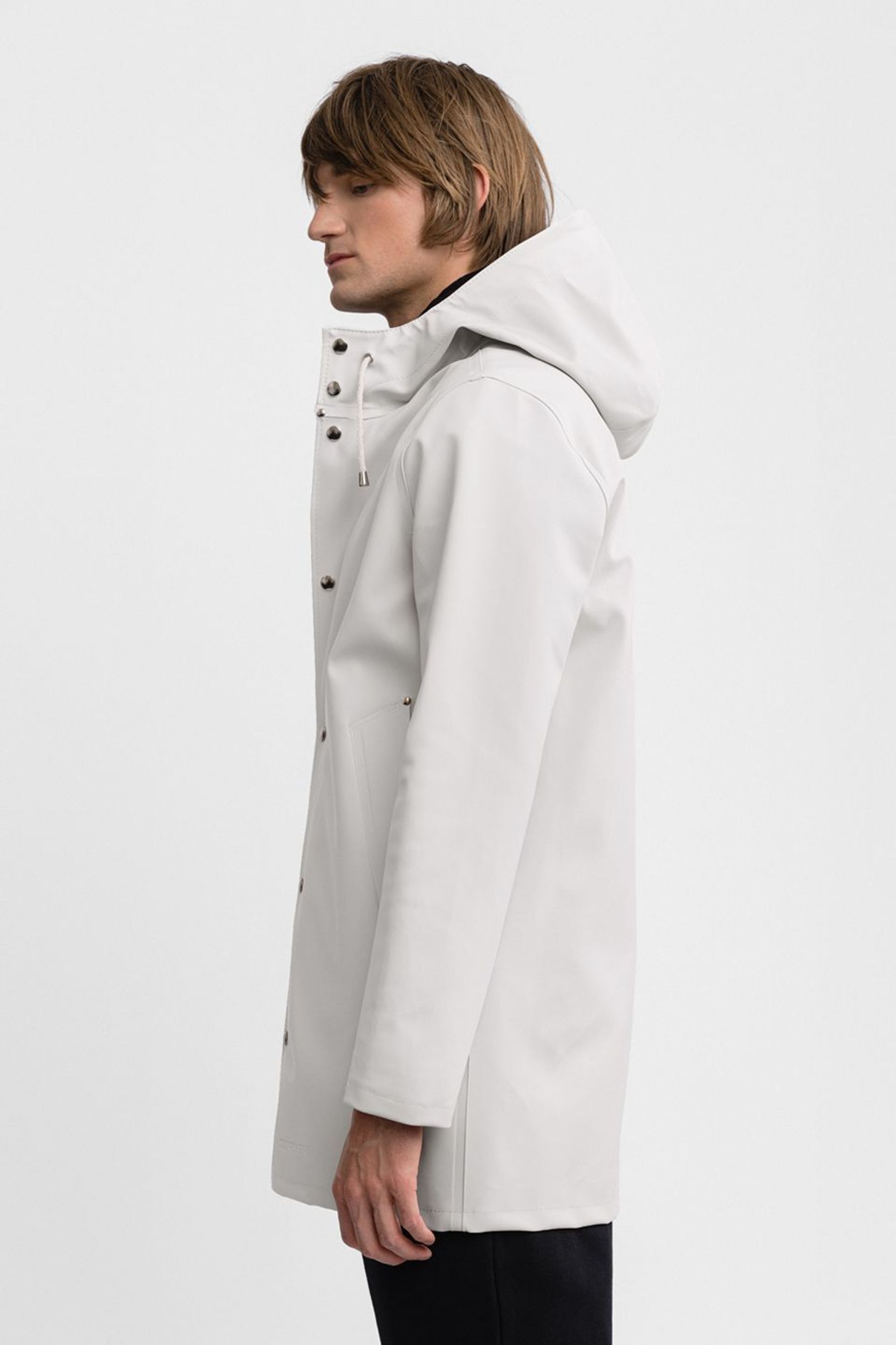 stutterheim stockholm raincoat white men jackets raincoats
