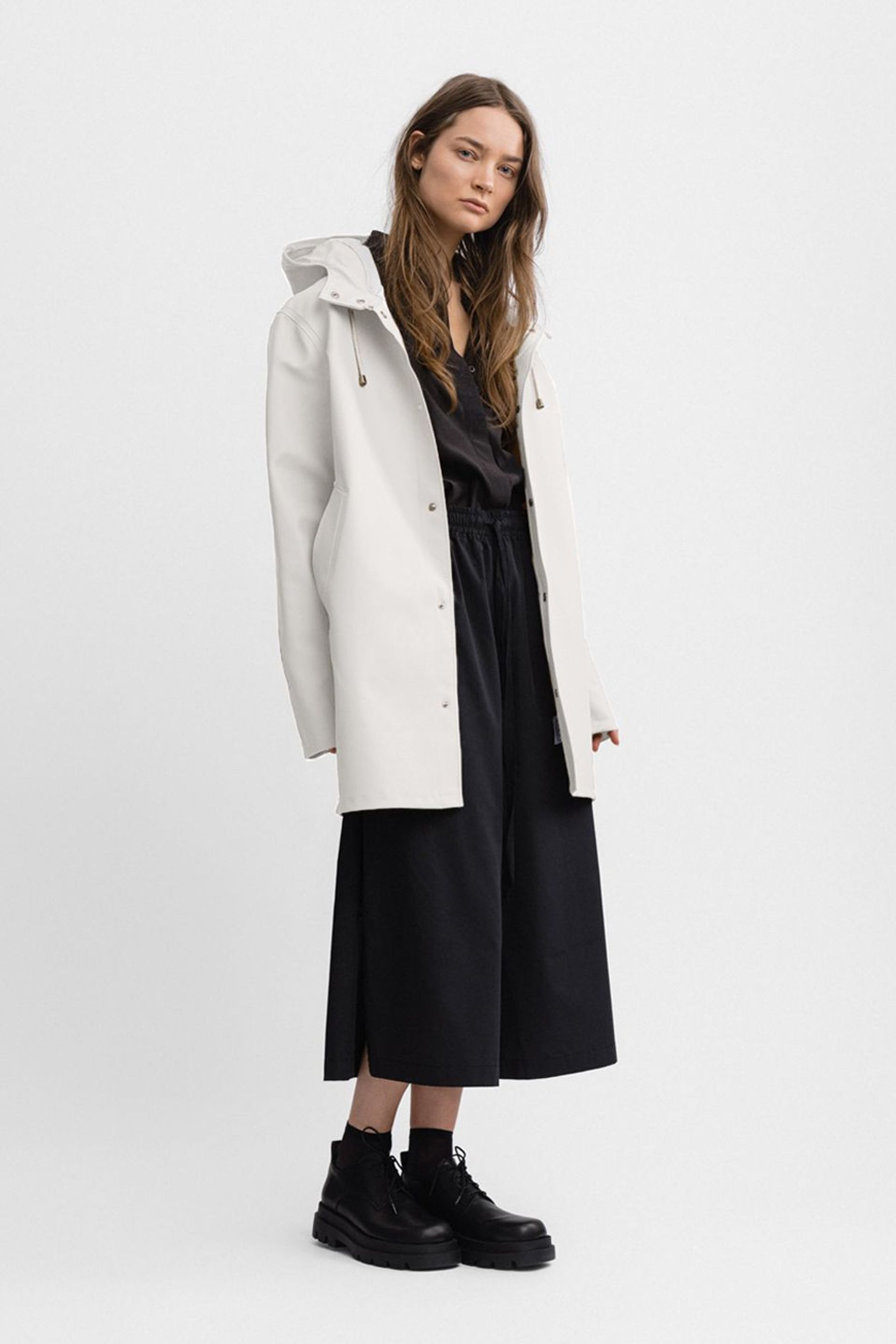 stutterheim stockholm raincoat white men jackets raincoats