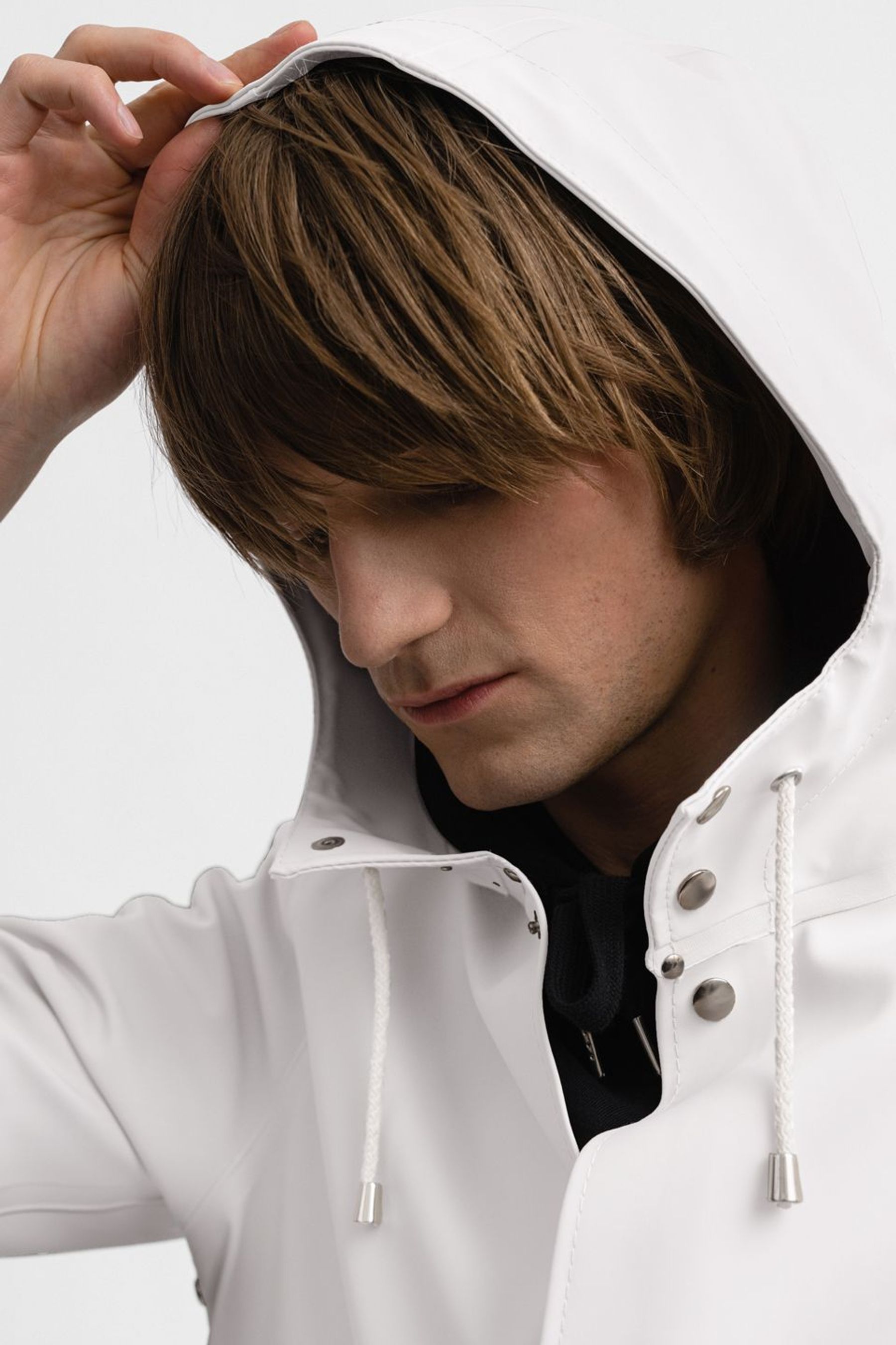 stutterheim stockholm raincoat white men jackets raincoats