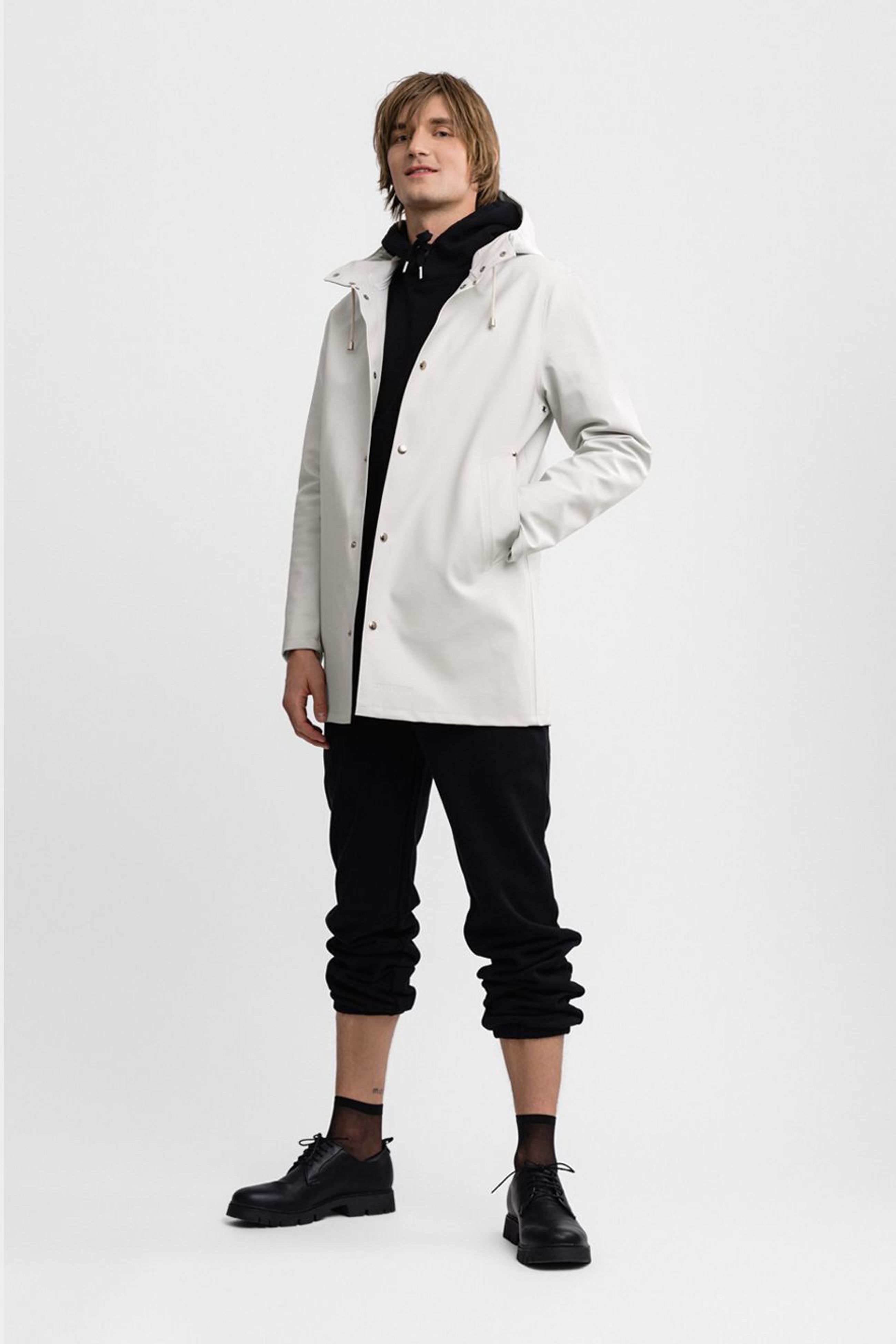 stutterheim stockholm raincoat white men jackets raincoats