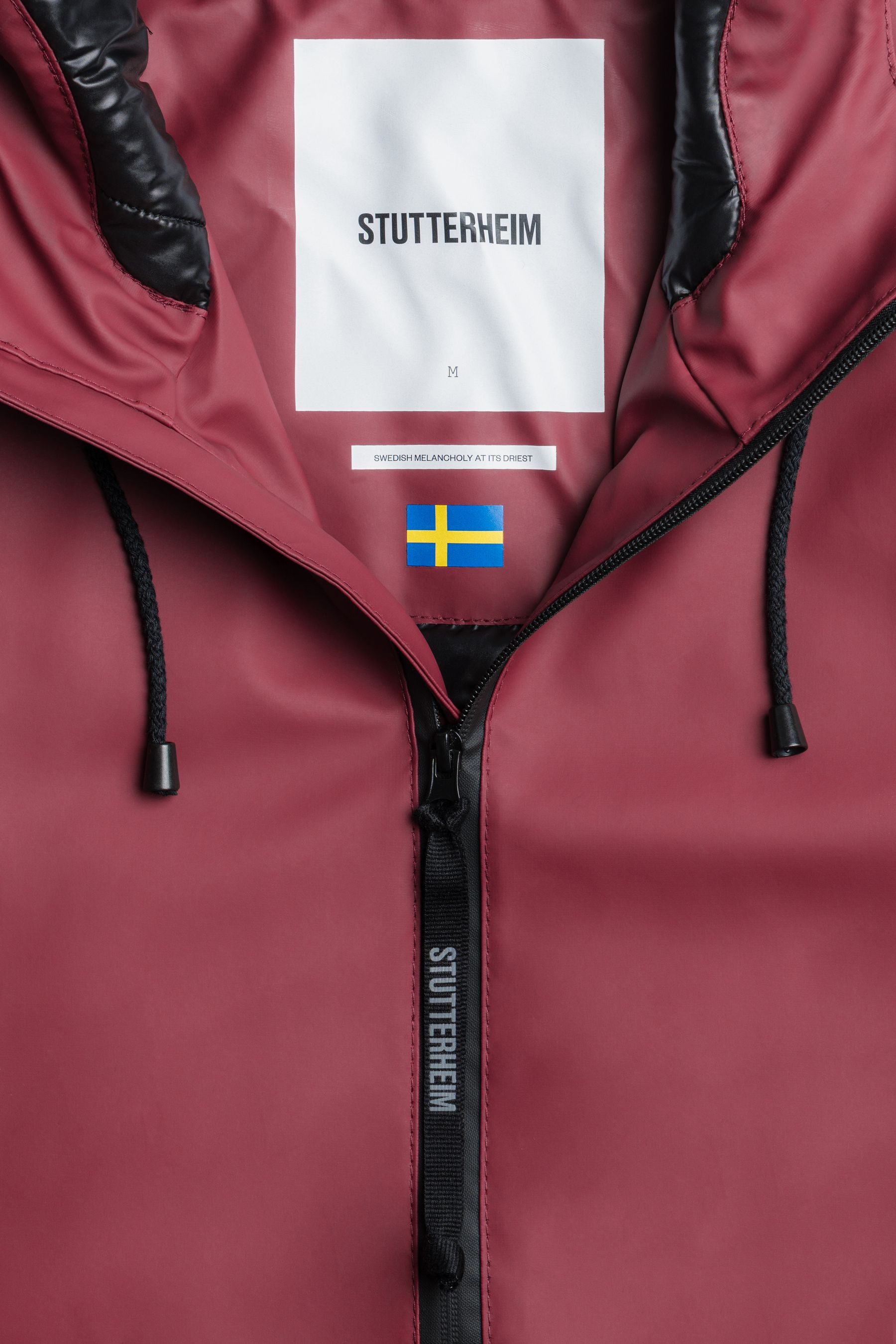 stutterheim stockholm winter jacket burgundy men jackets winter-coats