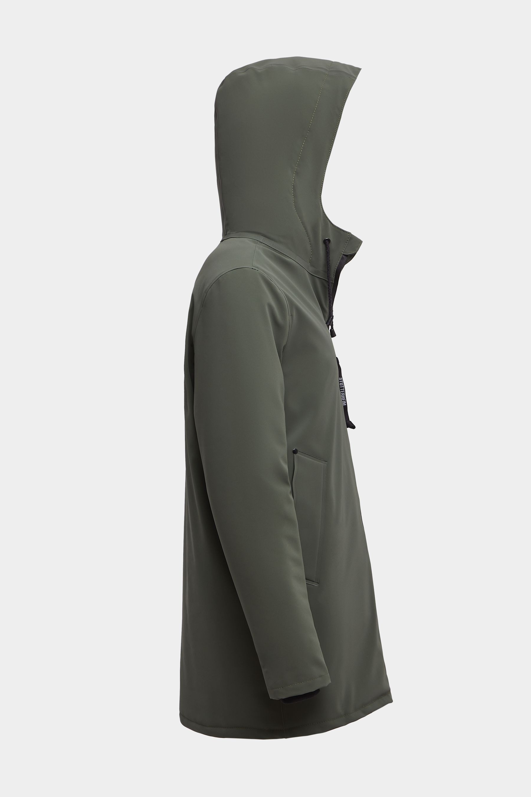 stutterheim stockholm winter matte jacket dark green men jackets winter-coats