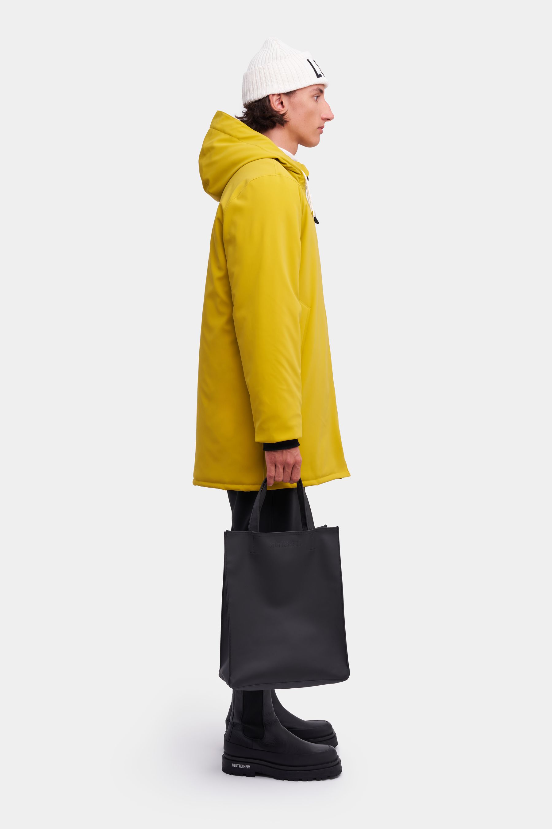 stutterheim stockholm winter matte jacket gold men jackets winter-coats