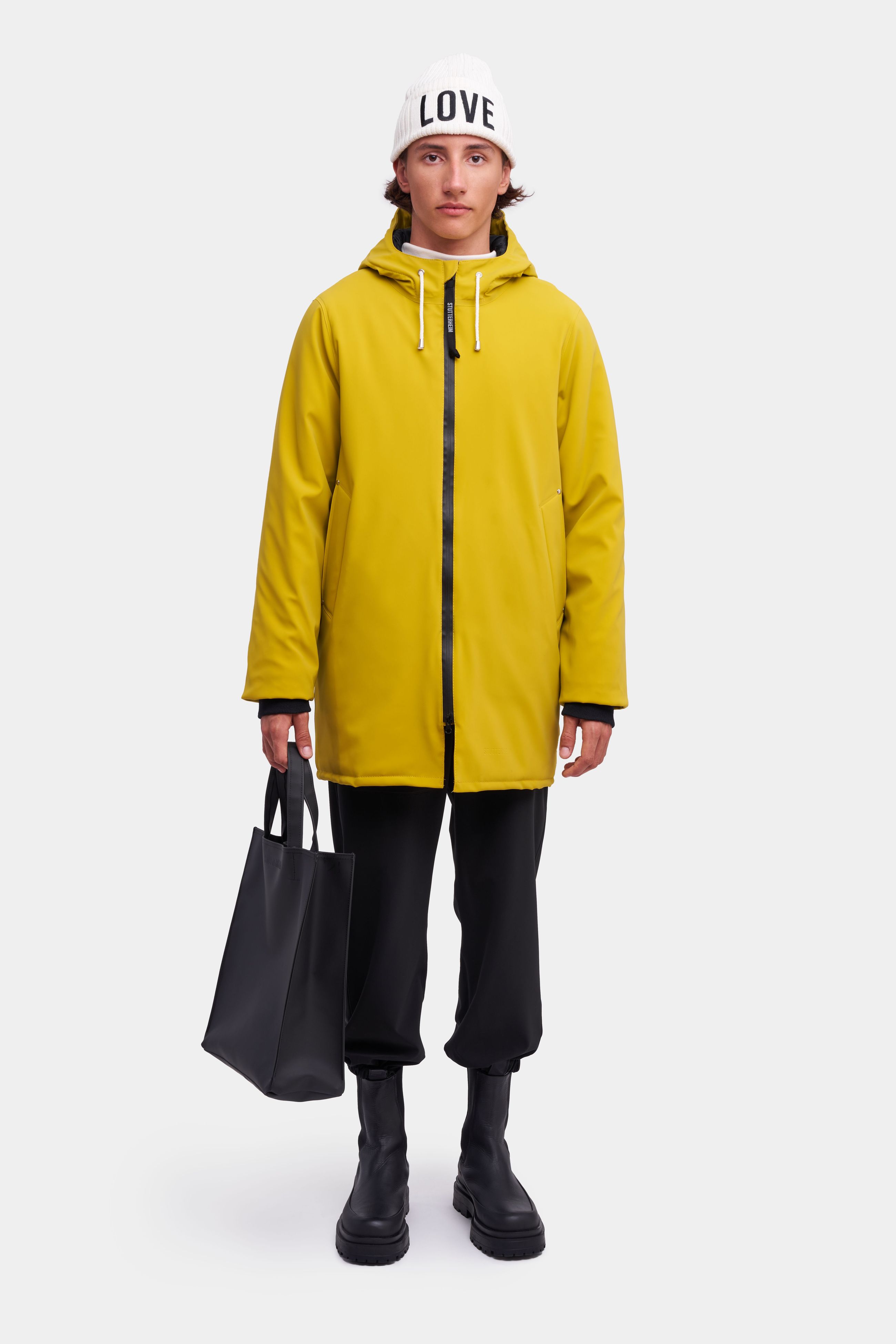 stutterheim stockholm winter matte jacket gold men jackets winter-coats