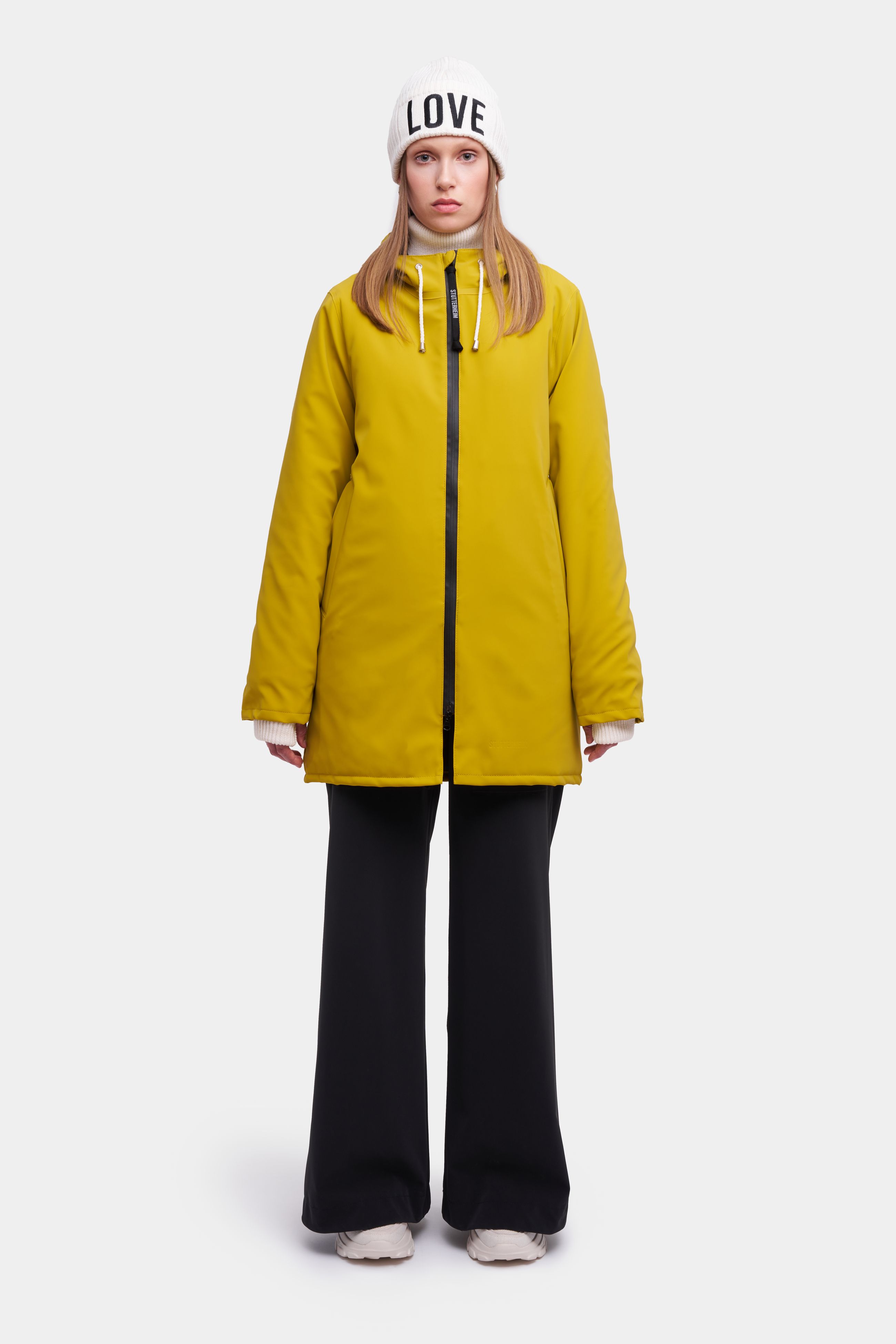 stutterheim stockholm winter matte jacket gold women jackets winter-coats