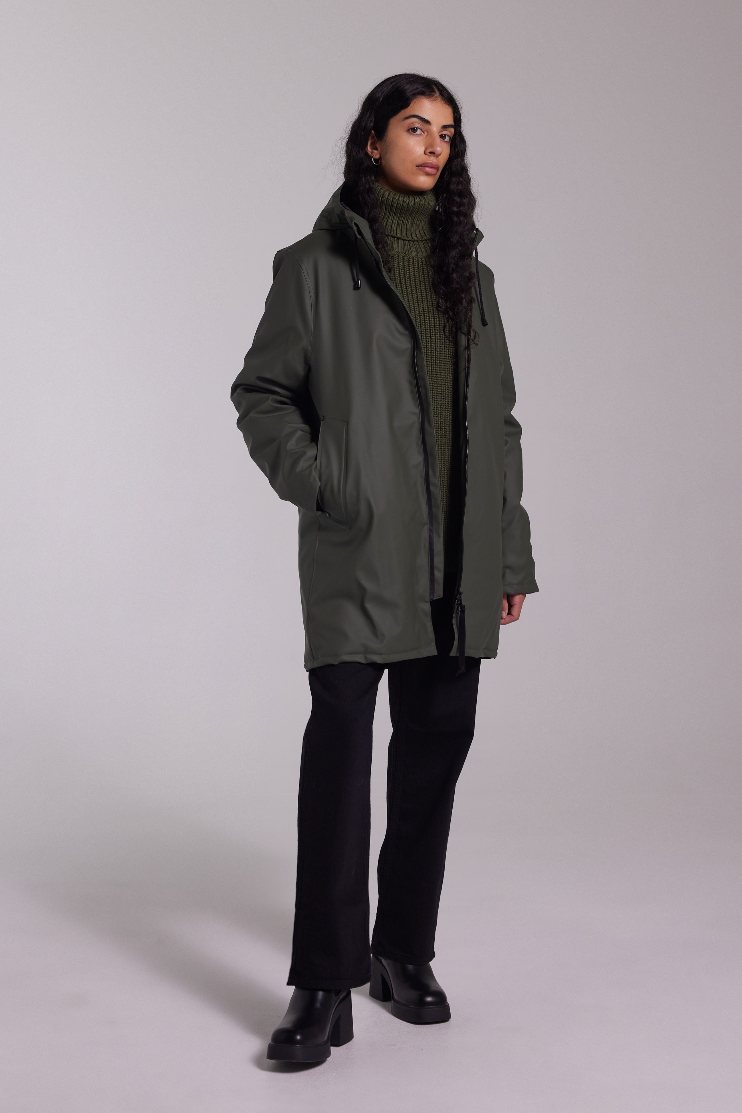 stutterheim stockholm winter jacket green women jackets winter-jackets