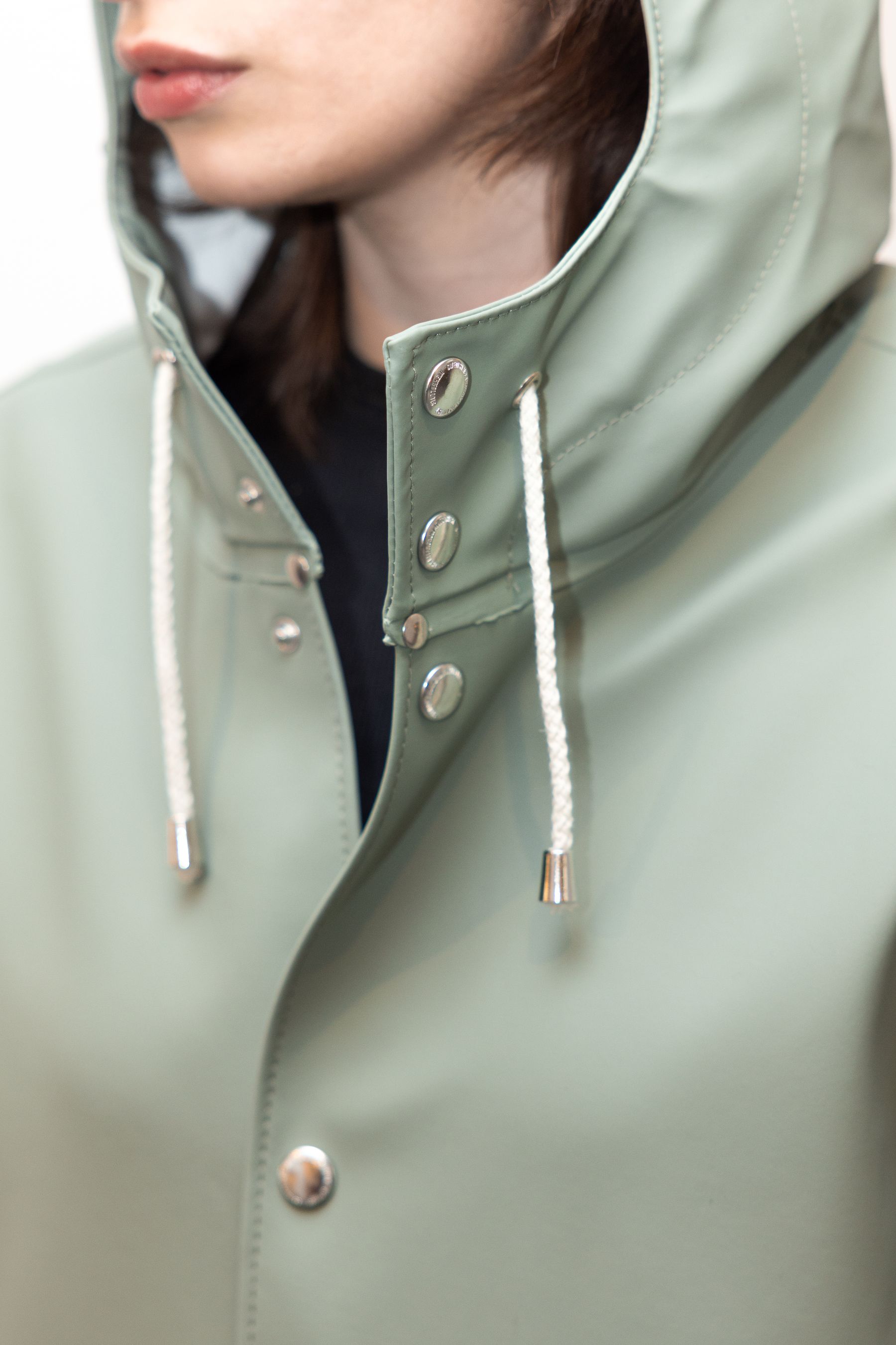 stutterheim stockholm raincoat khaki green women jackets