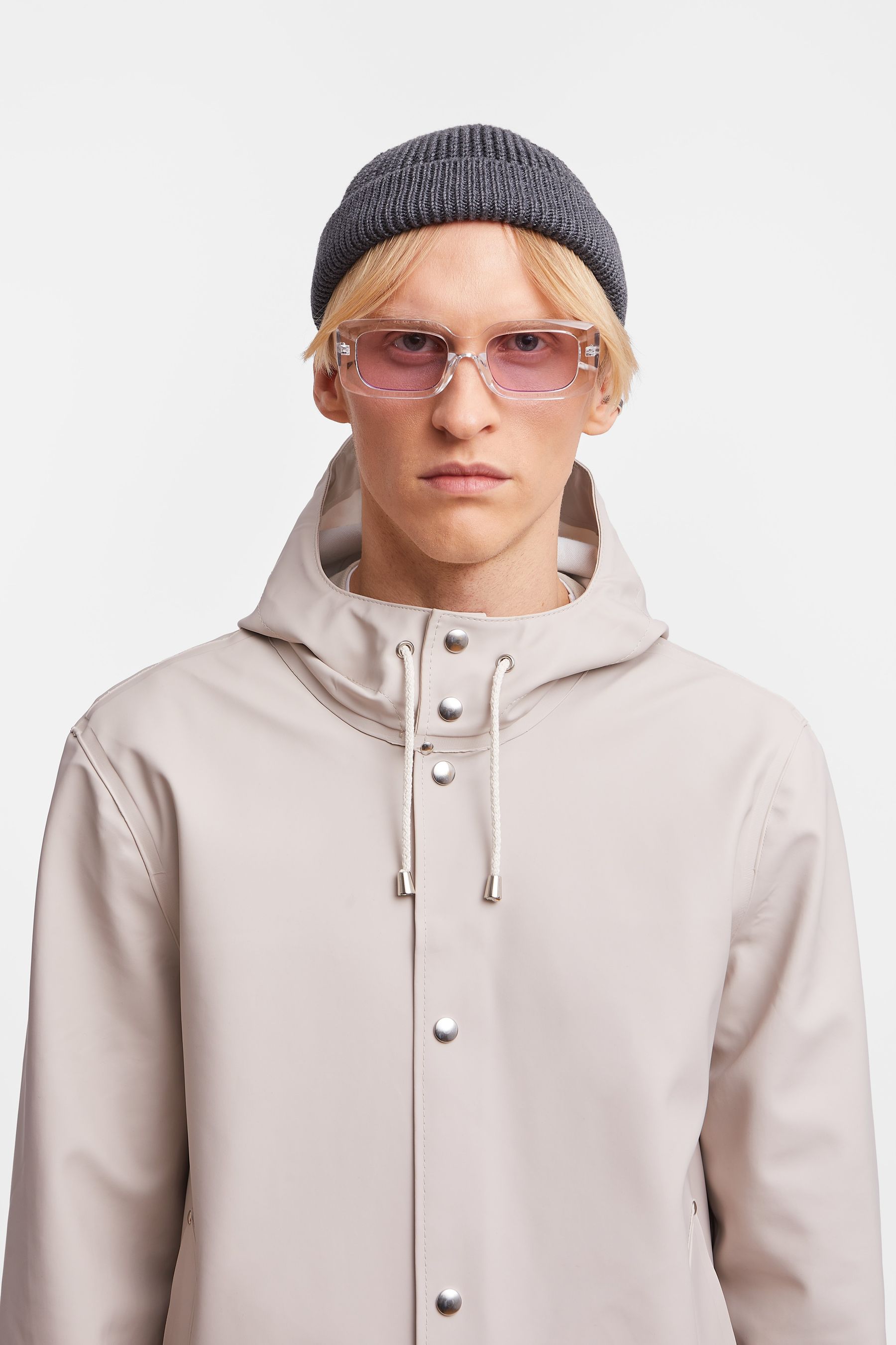 stutterheim stockholm raincoat light sand women jackets raincoats