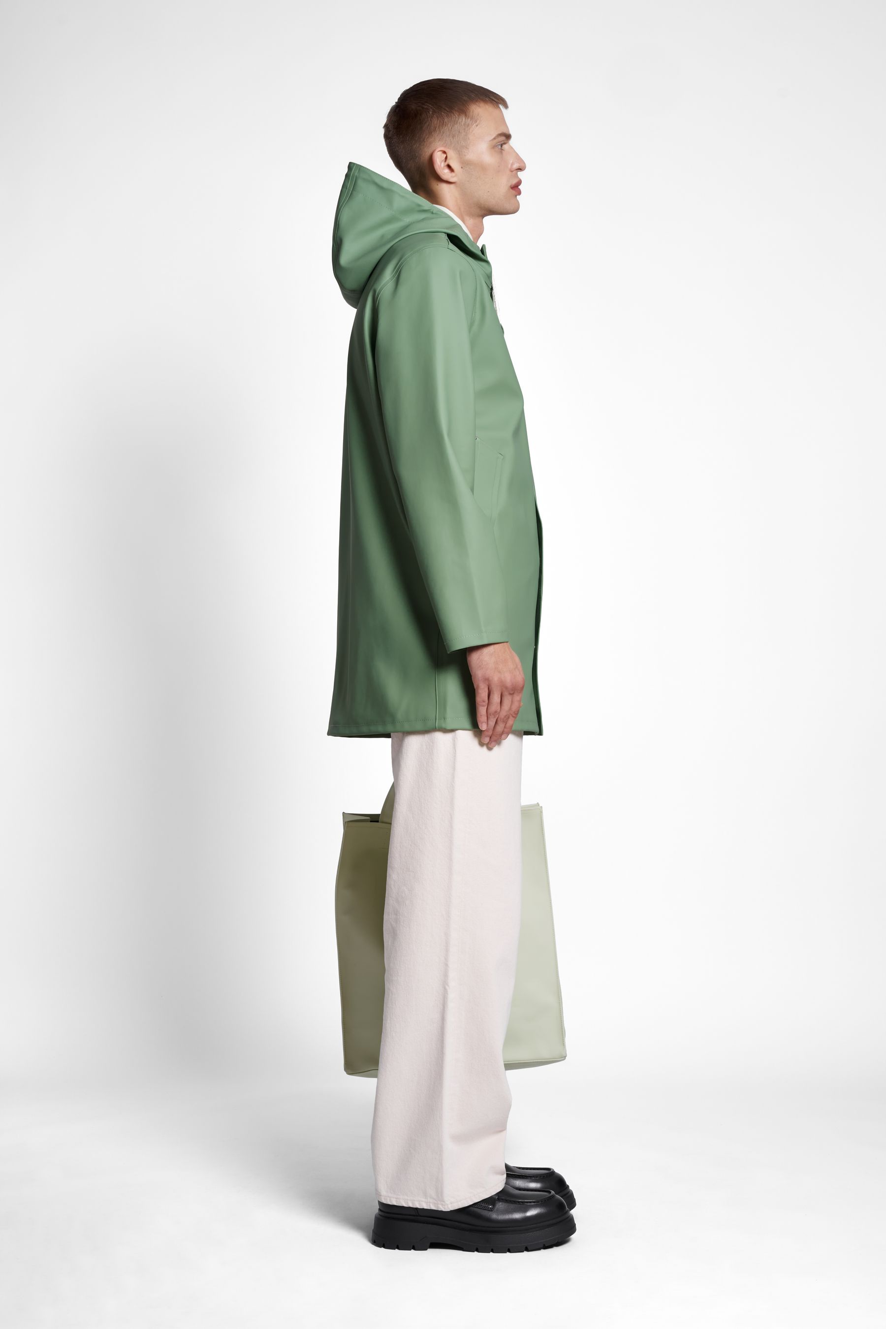 stutterheim stockholm raincoat loden green women jackets raincoats