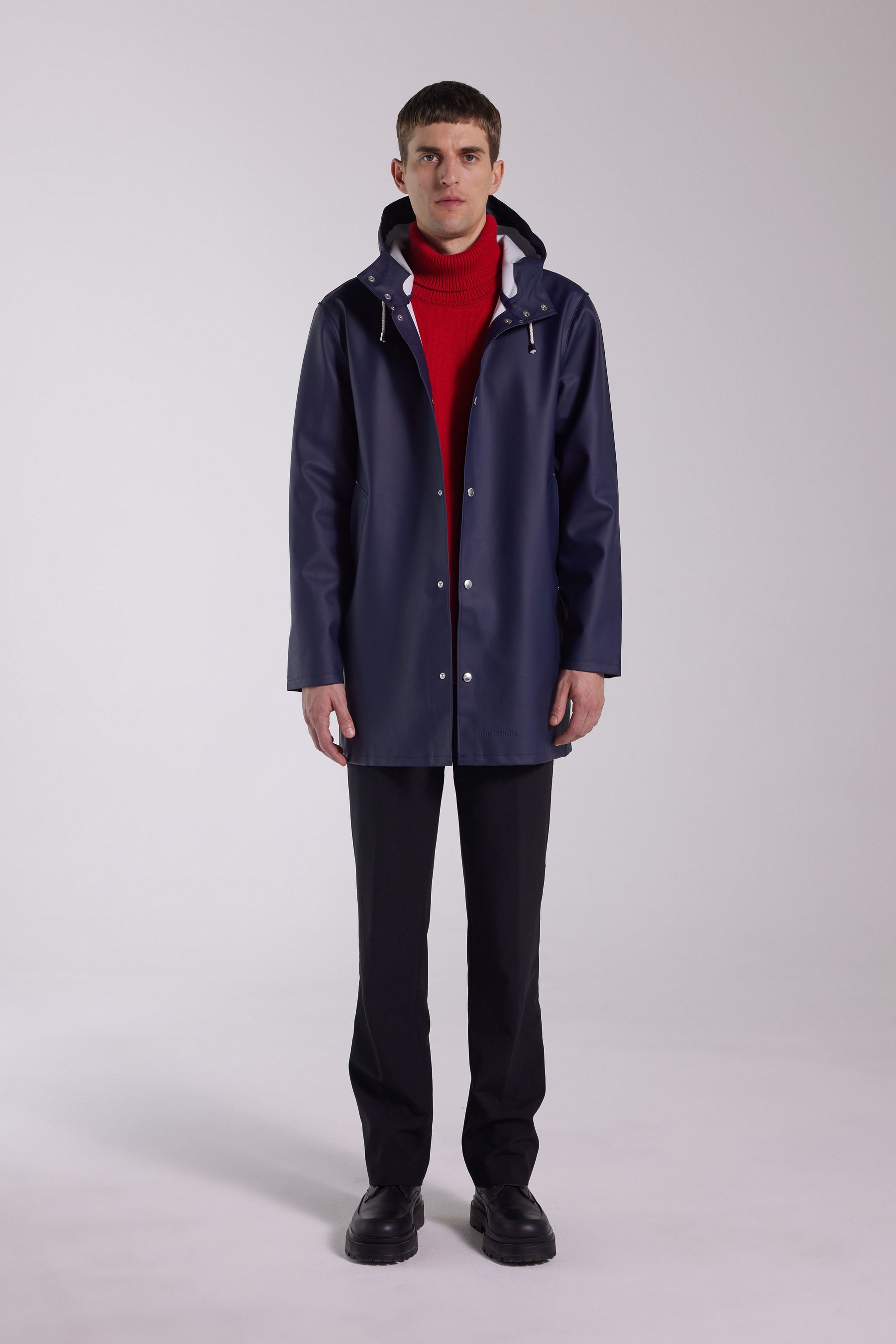 stutterheim stockholm raincoat navy women jackets raincoats