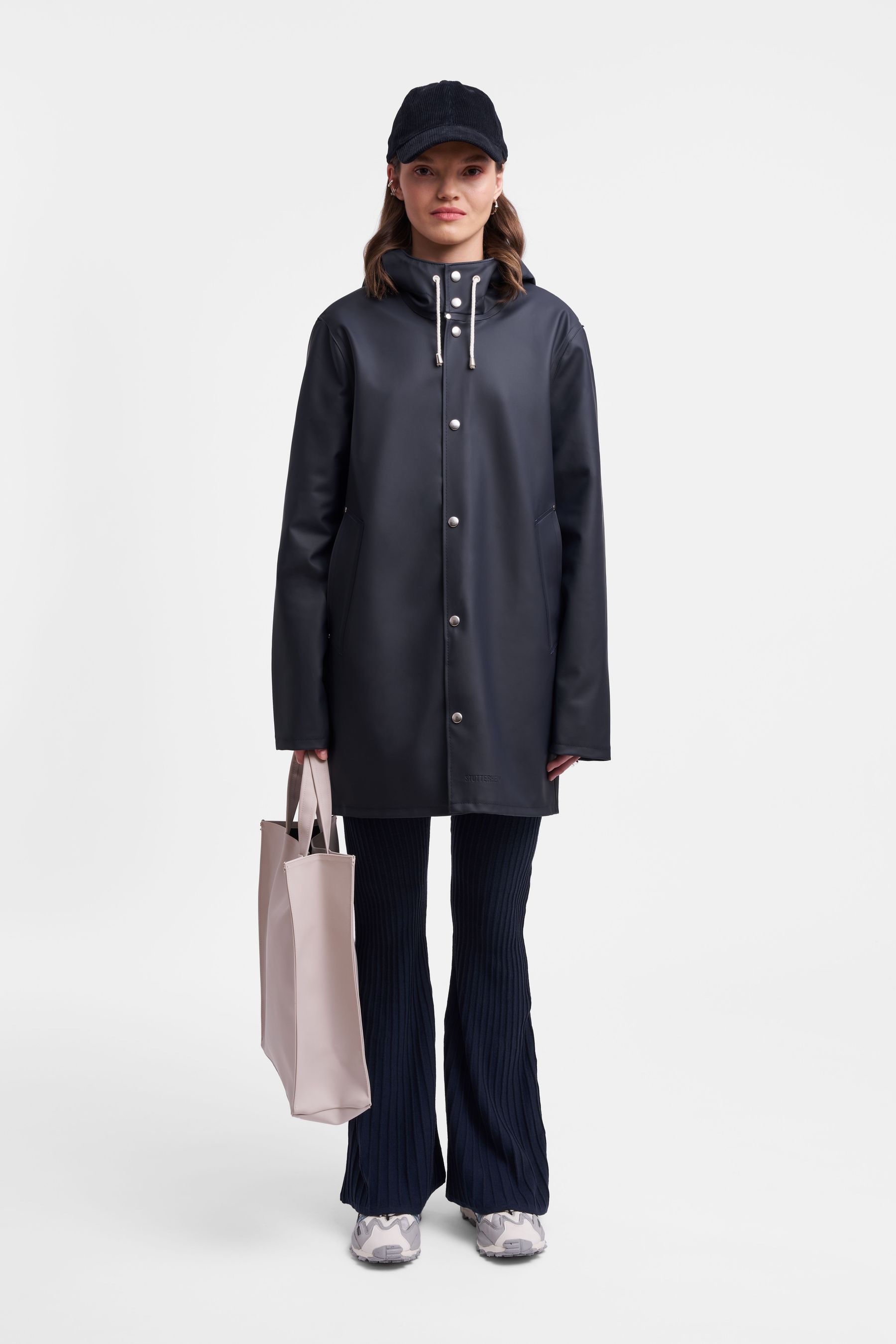 stutterheim stockholm raincoat navy women jackets raincoats