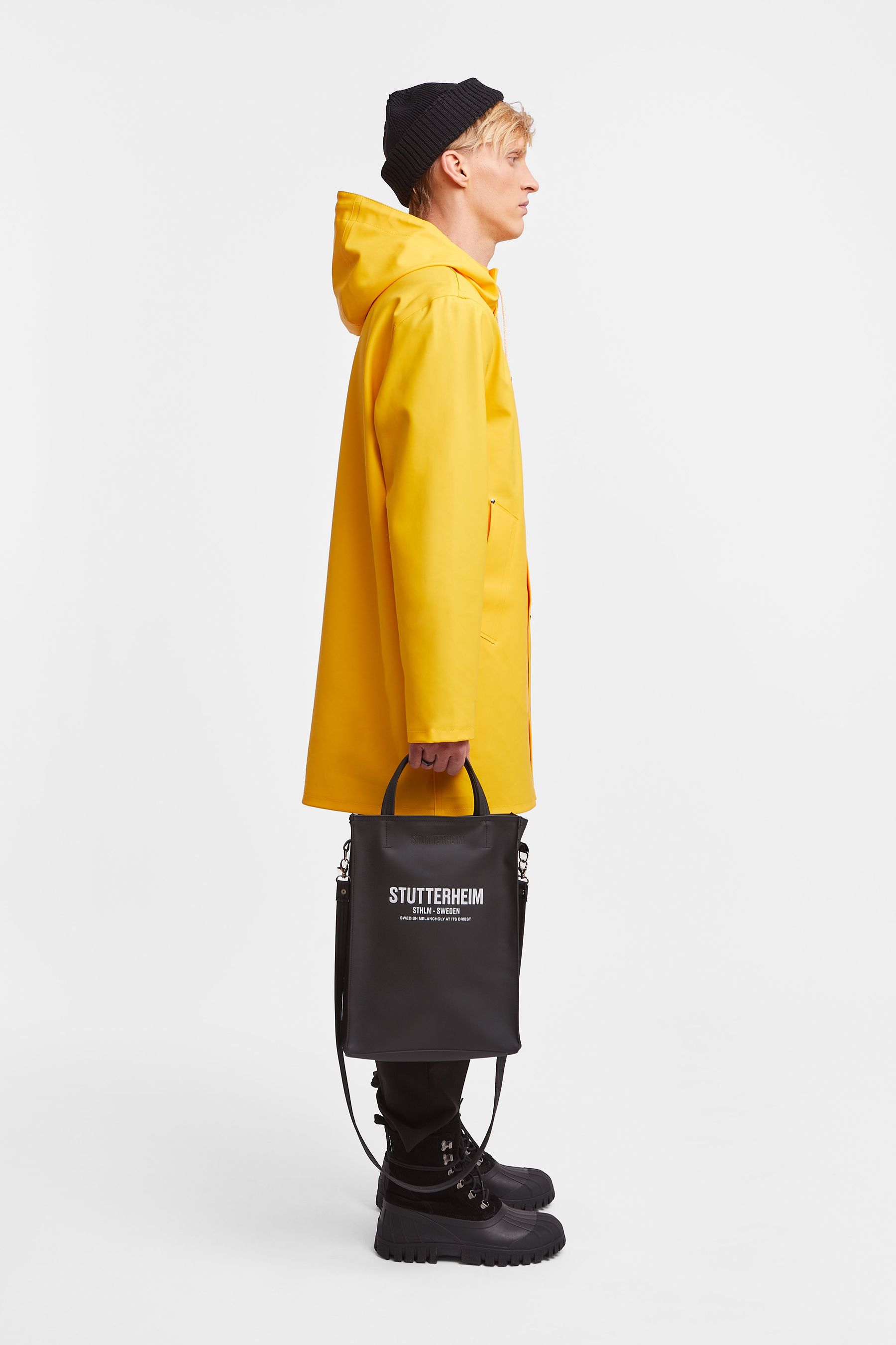 stutterheim stockholm raincoat yellow women jackets raincoats