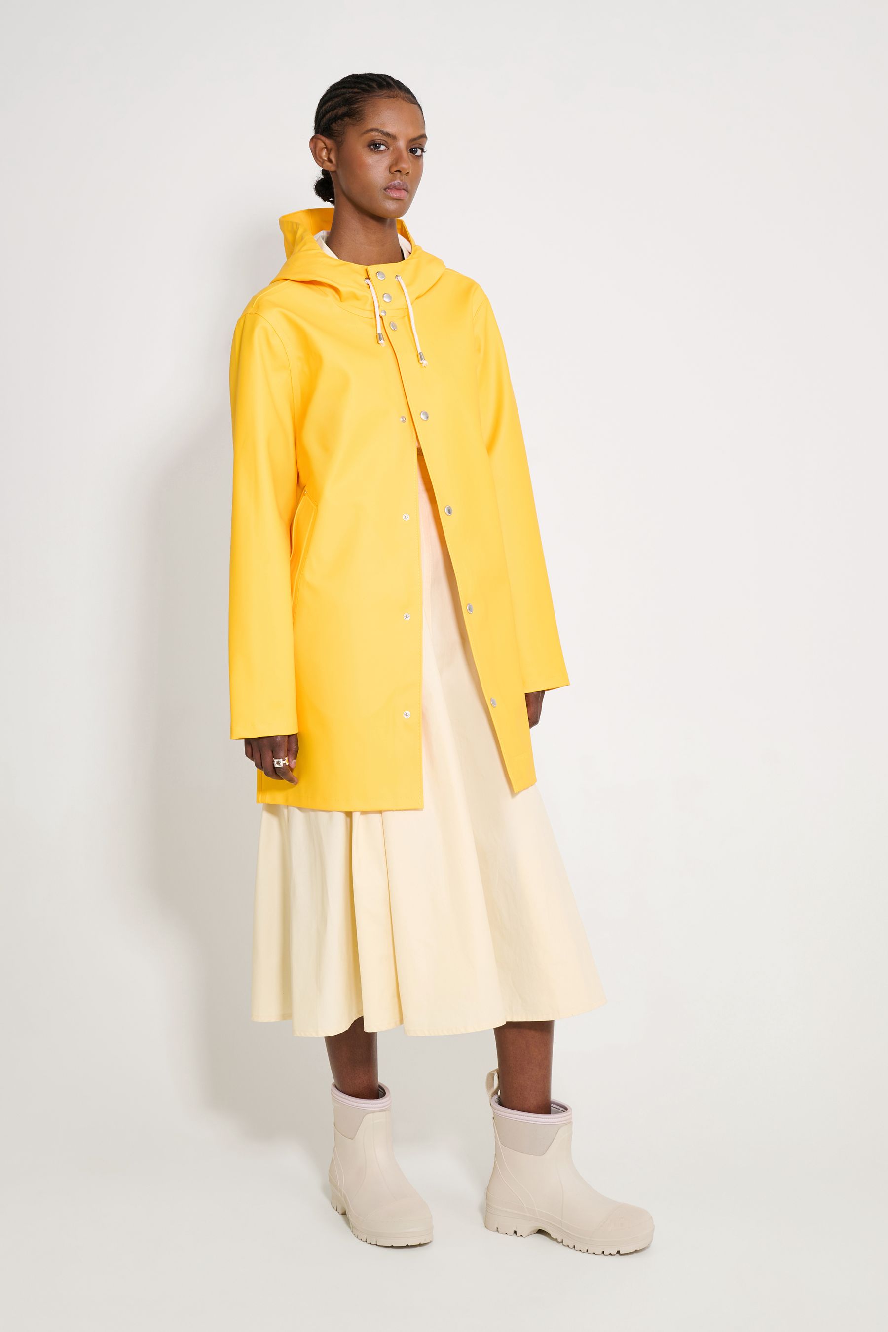 stutterheim stockholm raincoat yellow women jackets