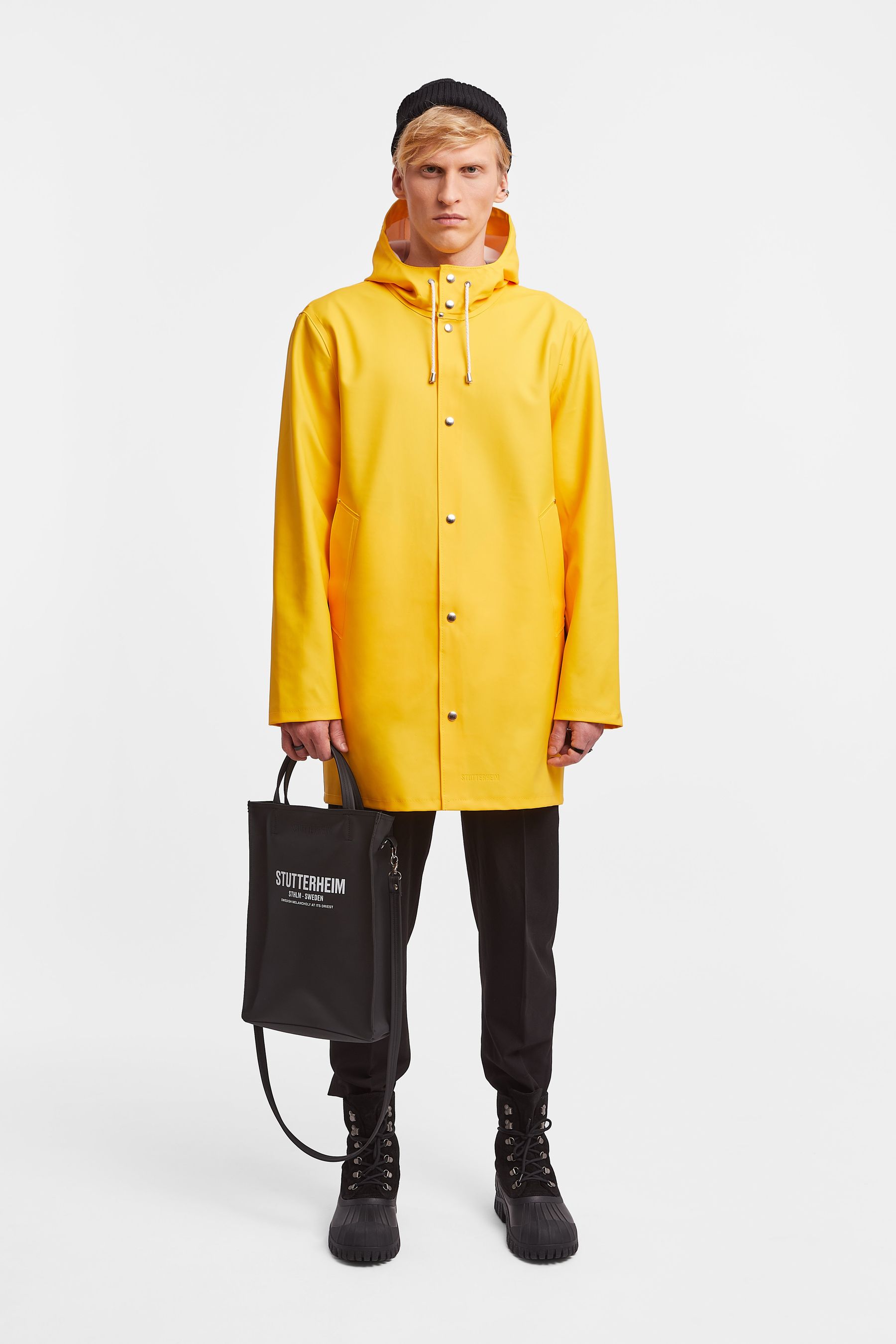 stutterheim stockholm raincoat yellow women jackets raincoats