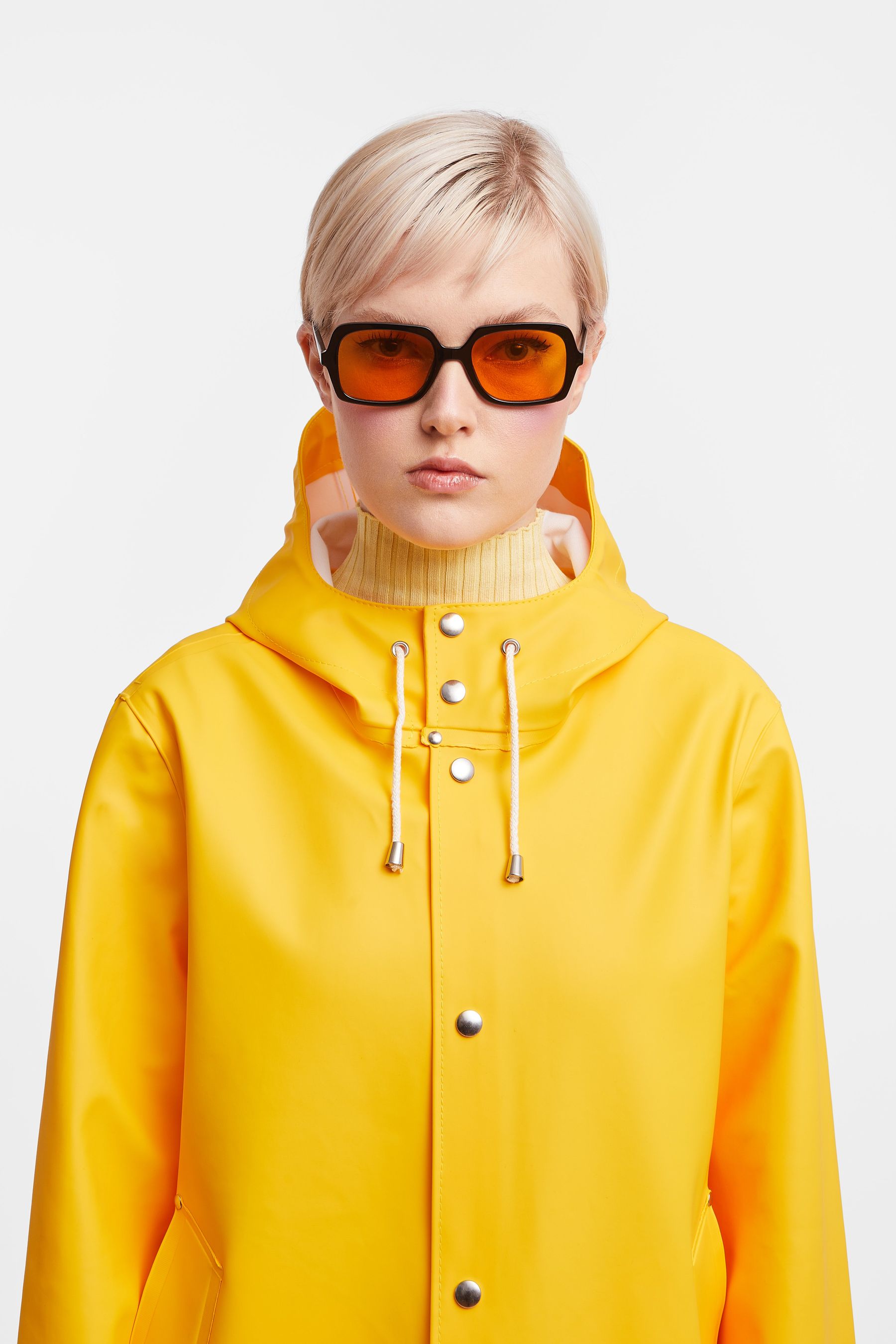 stutterheim stockholm raincoat yellow women jackets raincoats