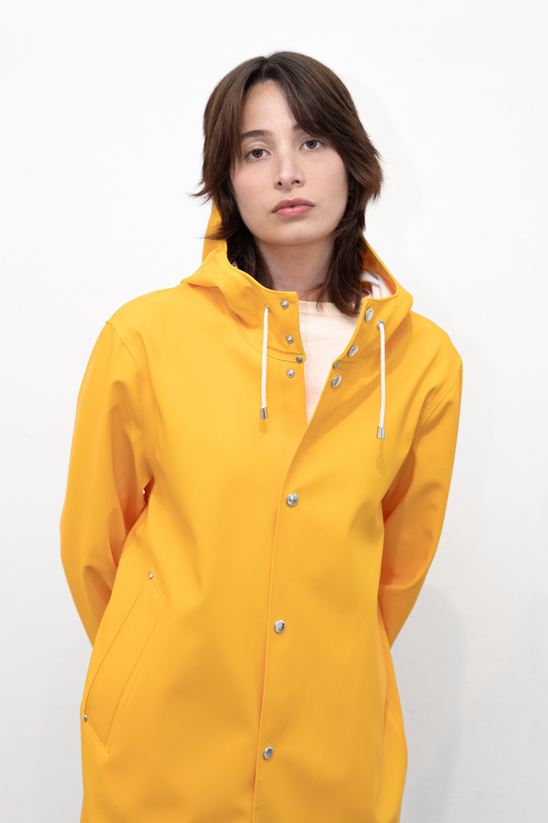 stutterheim stockholm raincoat yellow women jackets