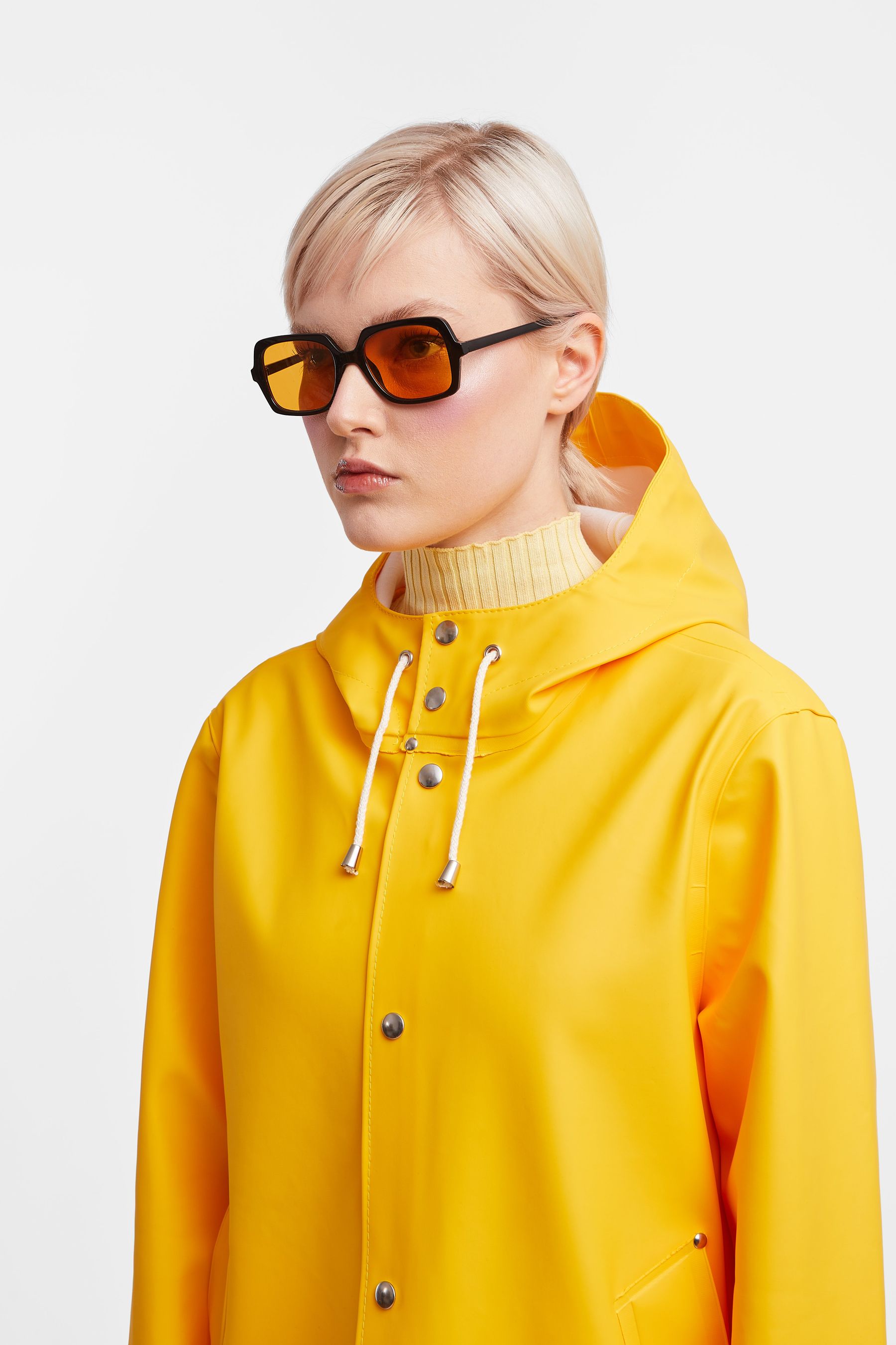 stutterheim stockholm raincoat yellow women jackets raincoats