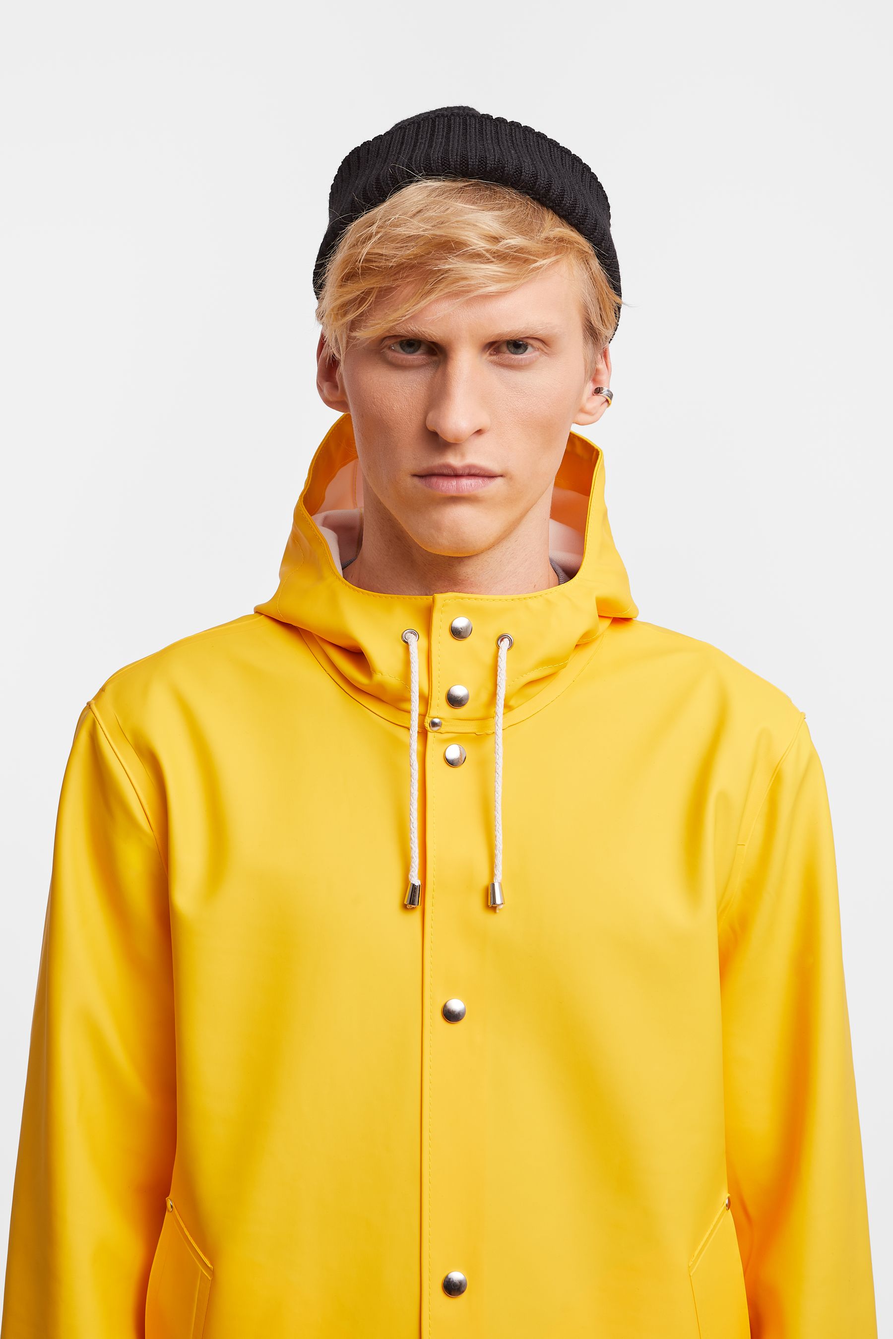 stutterheim stockholm raincoat yellow men jackets raincoats