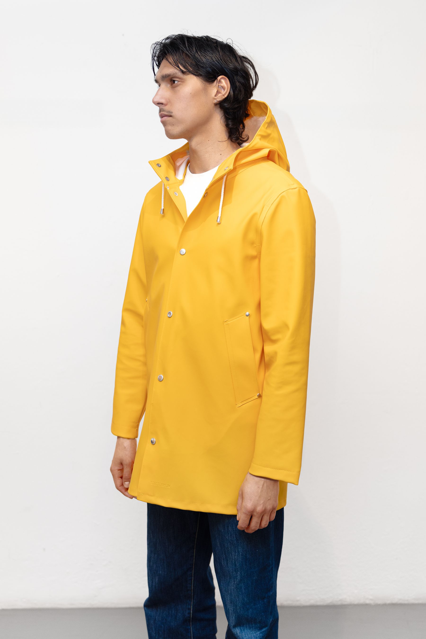 stutterheim stockholm raincoat yellow men jackets