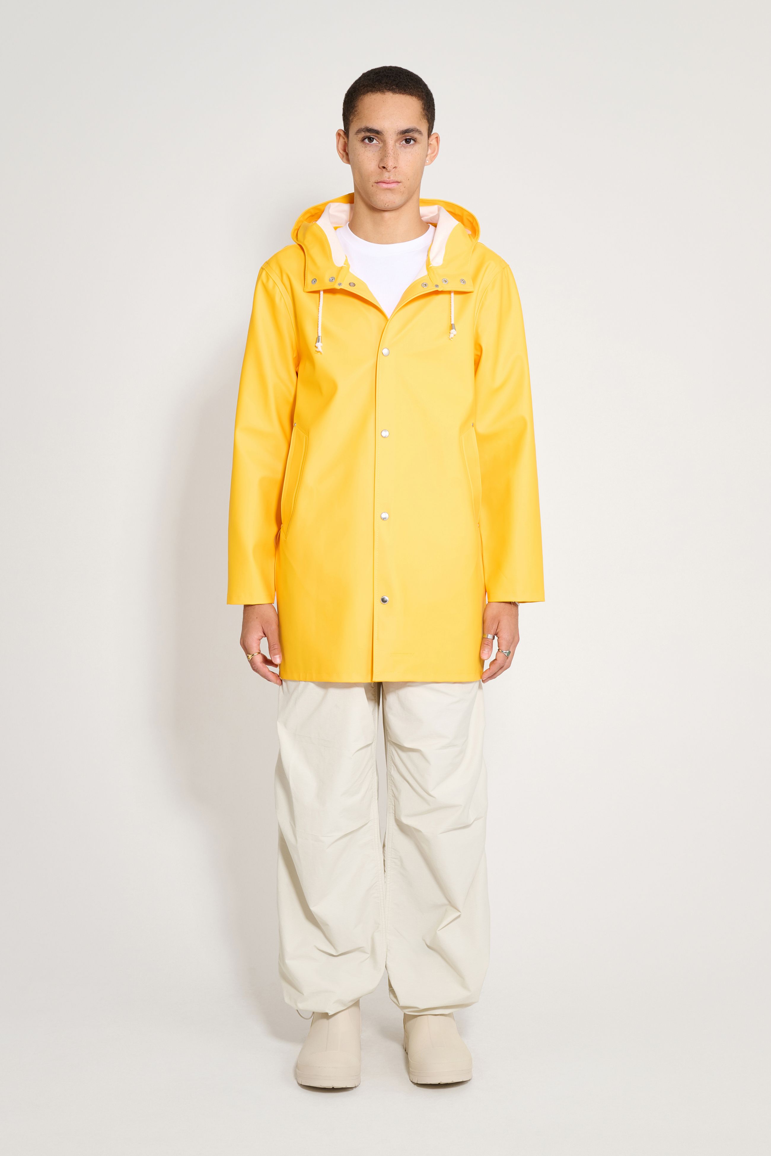 stutterheim stockholm raincoat yellow men jackets