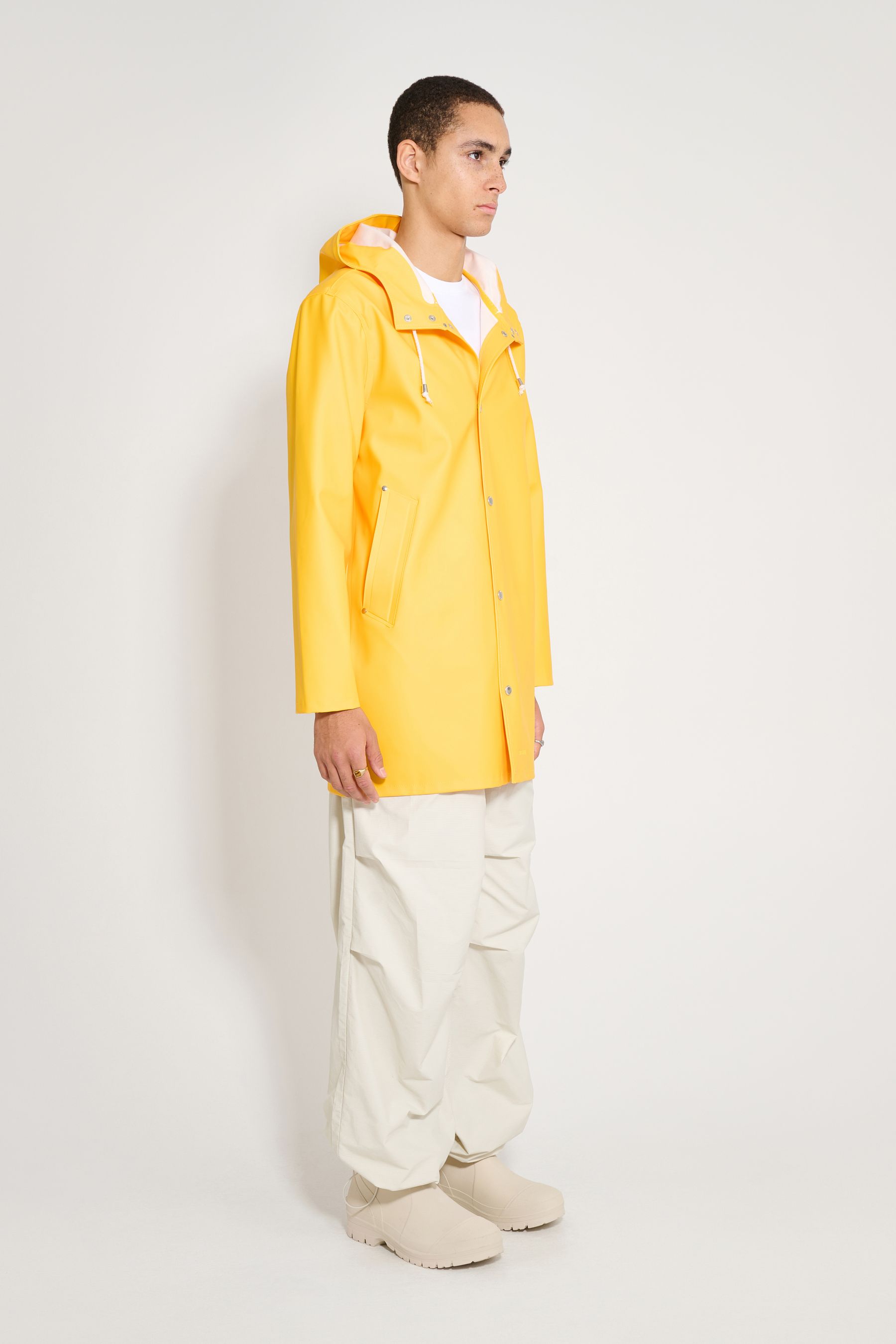 stutterheim stockholm raincoat yellow men jackets