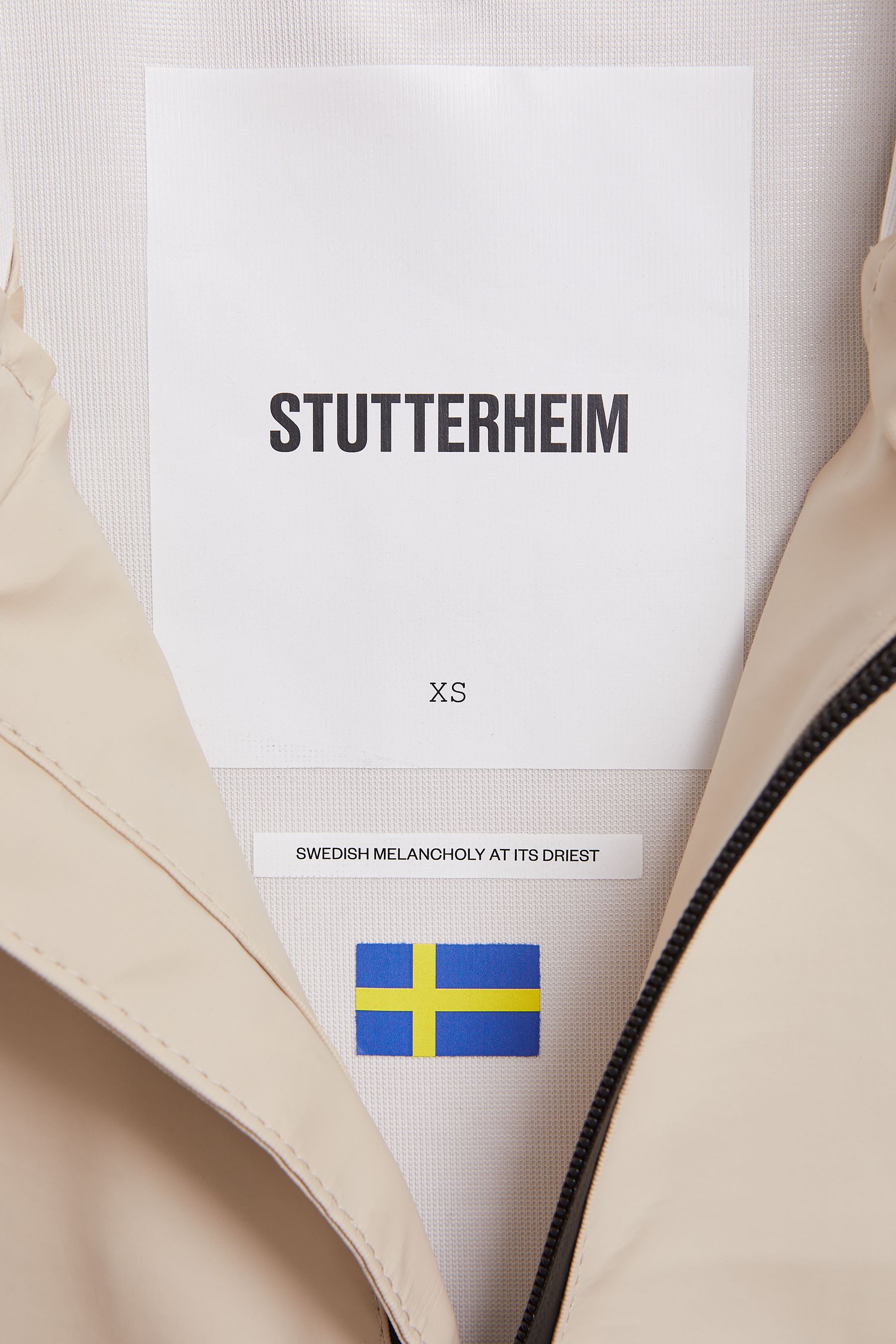 stutterheim stockholm lightweight zip raincoat oyster men jackets raincoats