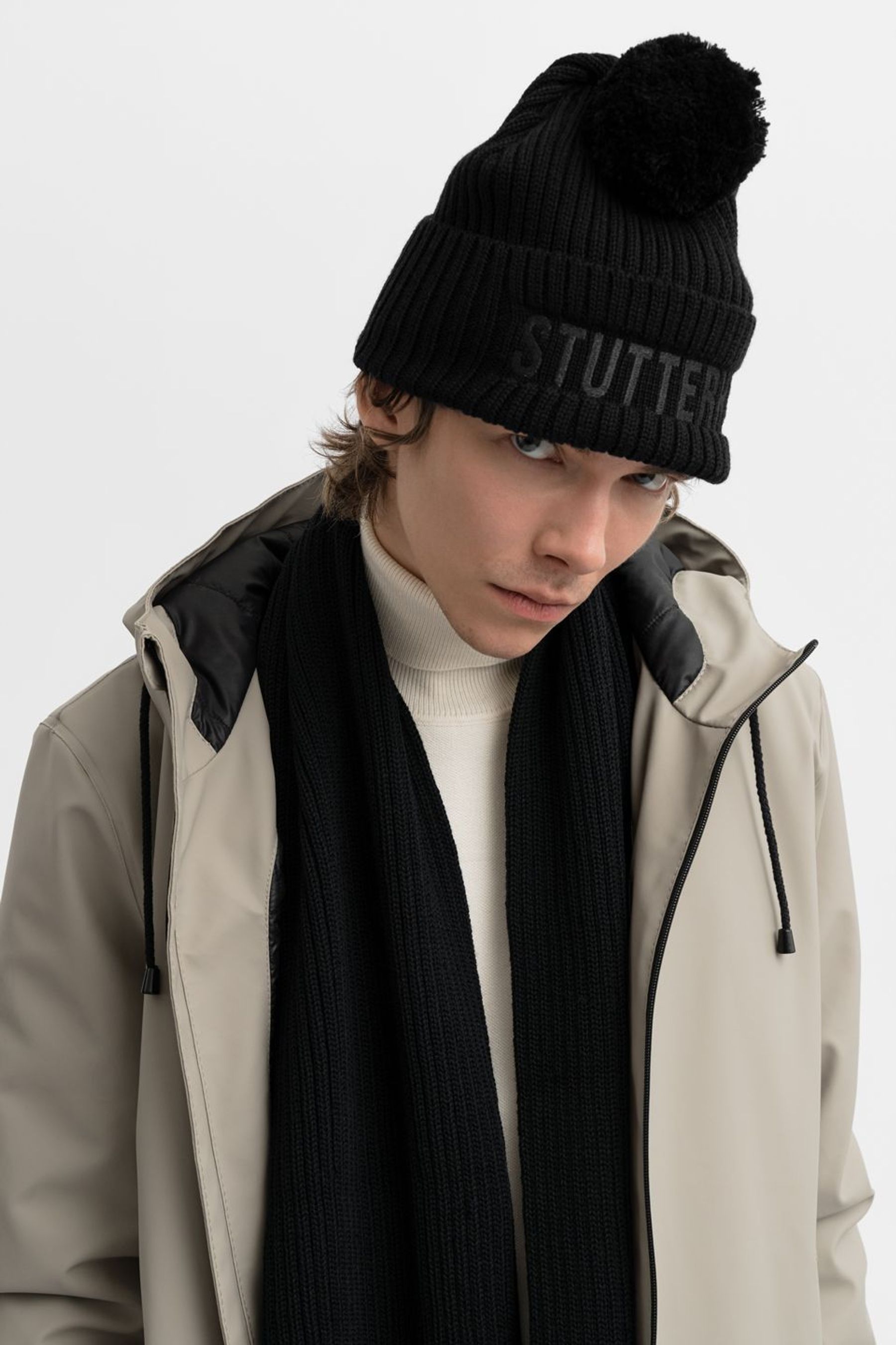 stutterheim april beanie black accessories hats-and-scarves beanies