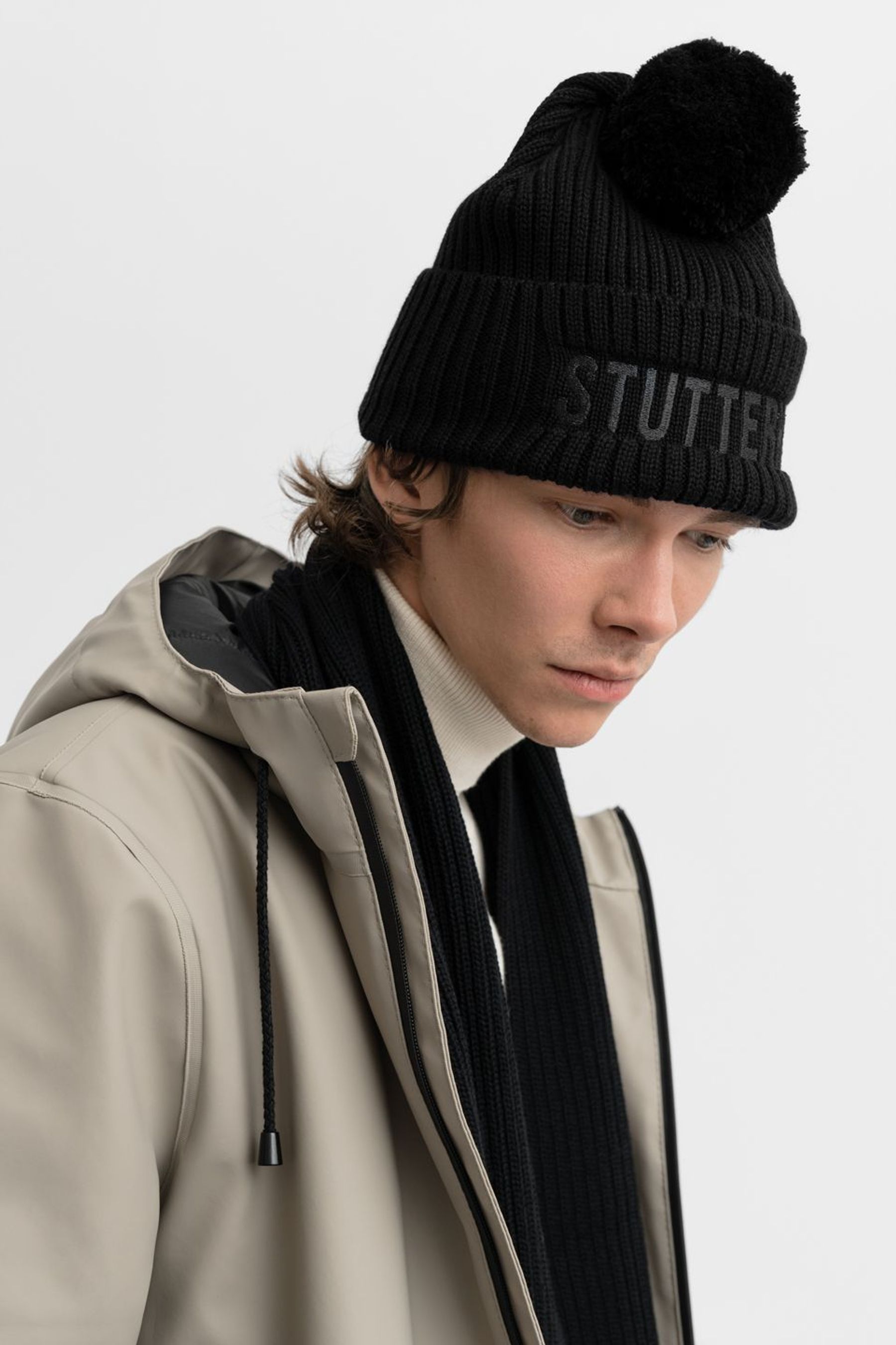 stutterheim april beanie black accessories hats-and-scarves beanies