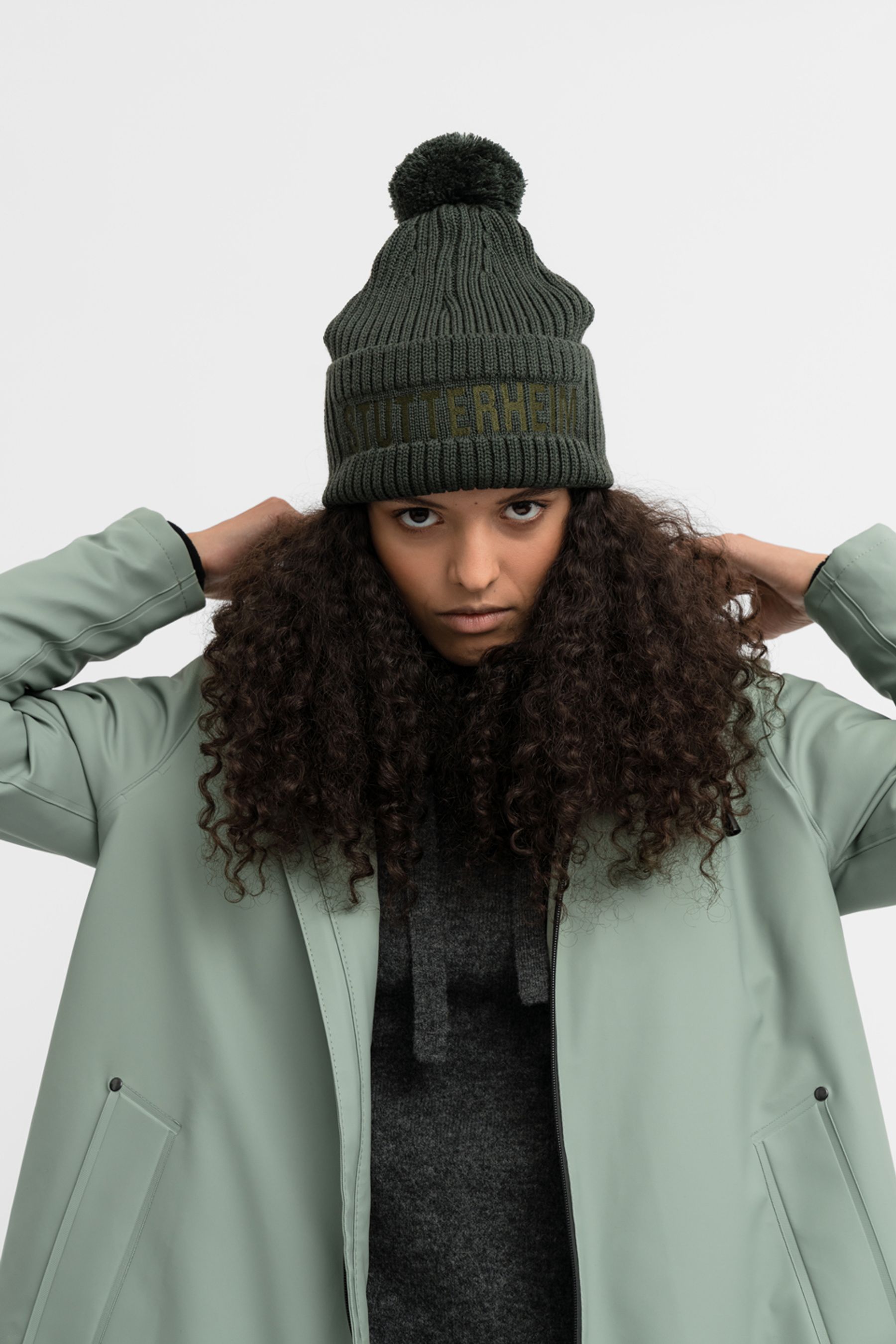 stutterheim april beanie green accessories hats-and-scarves beanies