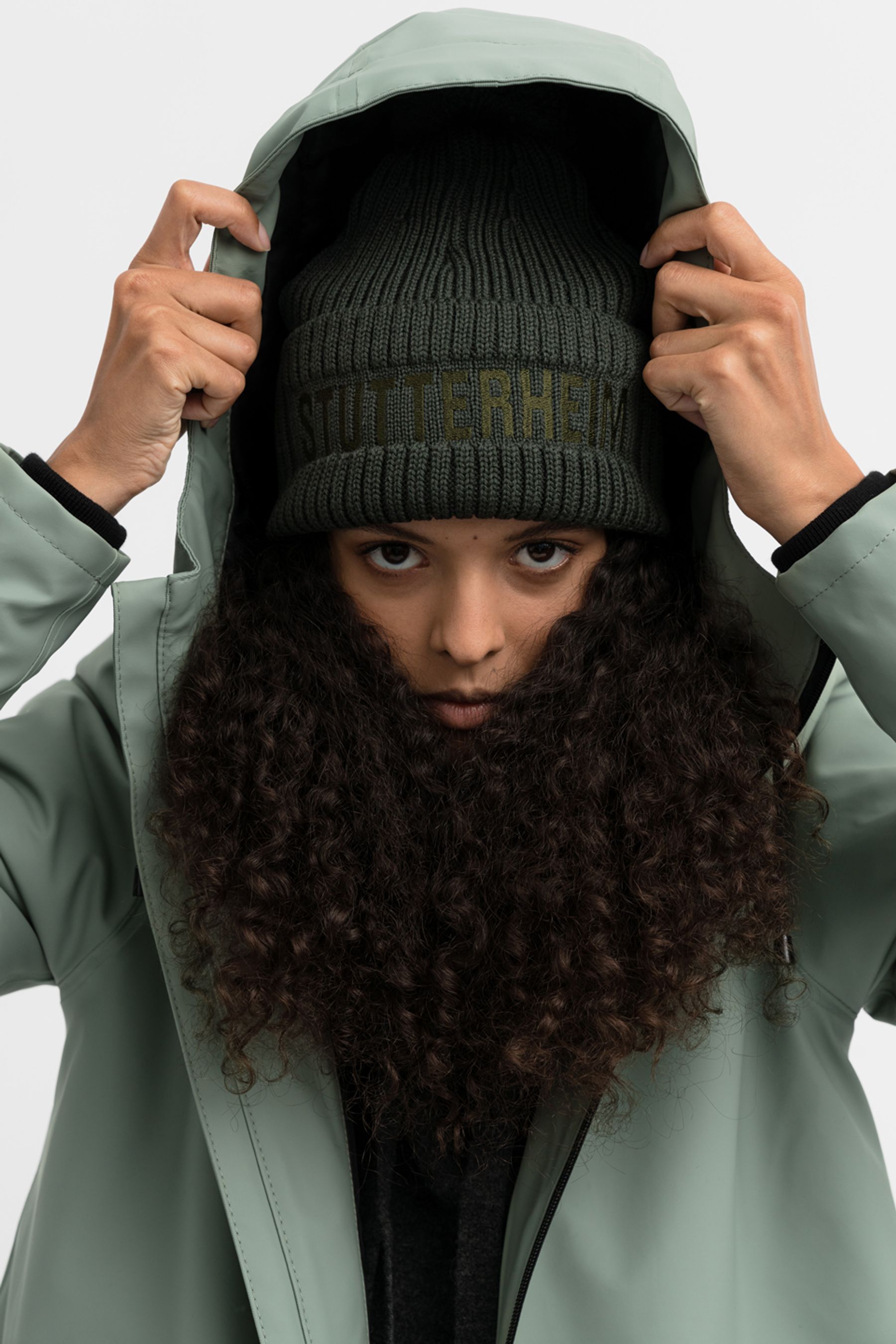 stutterheim april beanie green accessories hats-and-scarves beanies