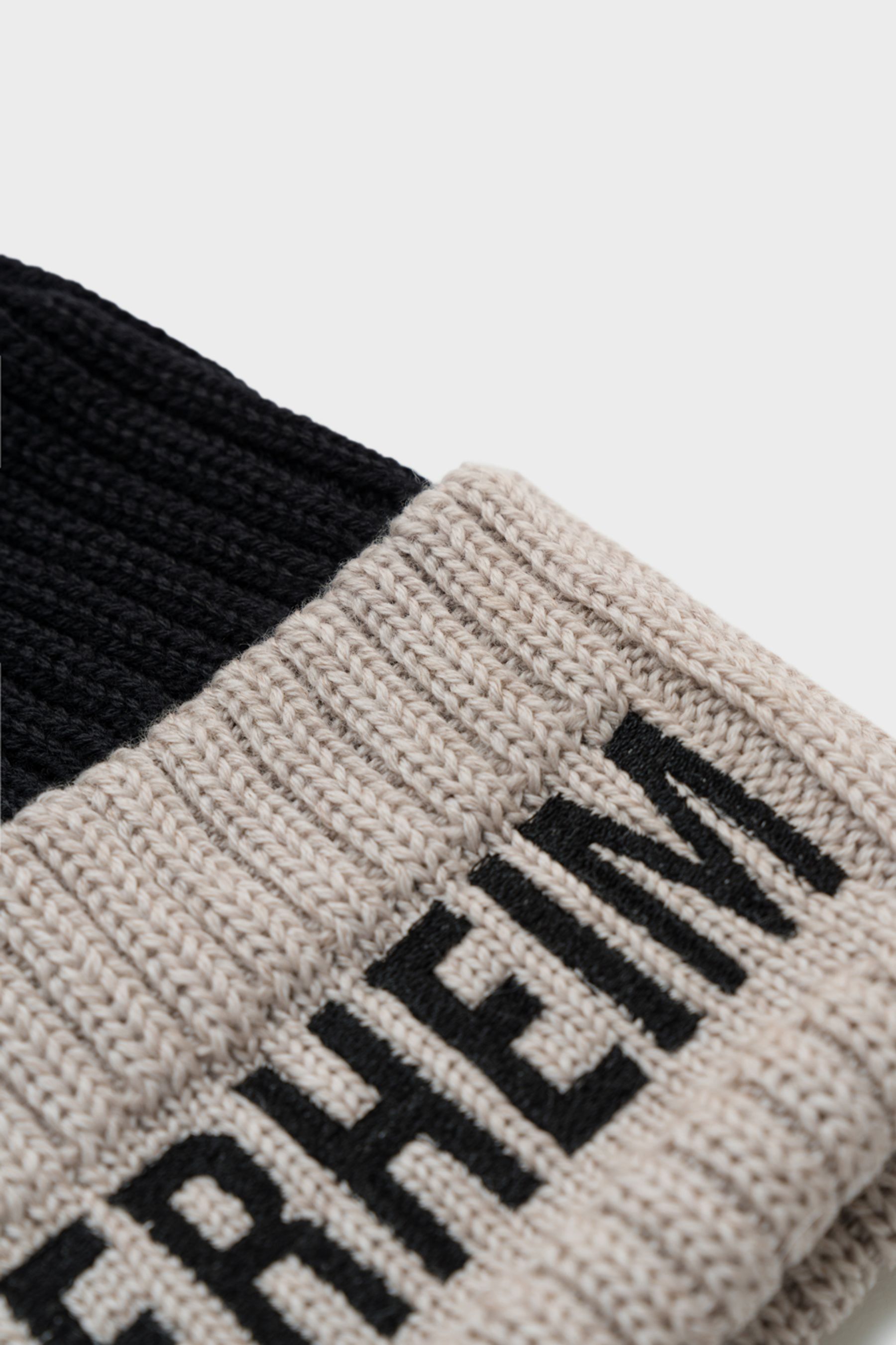 stutterheim april beanie light sand/black accessories hats-and-scarves beanies